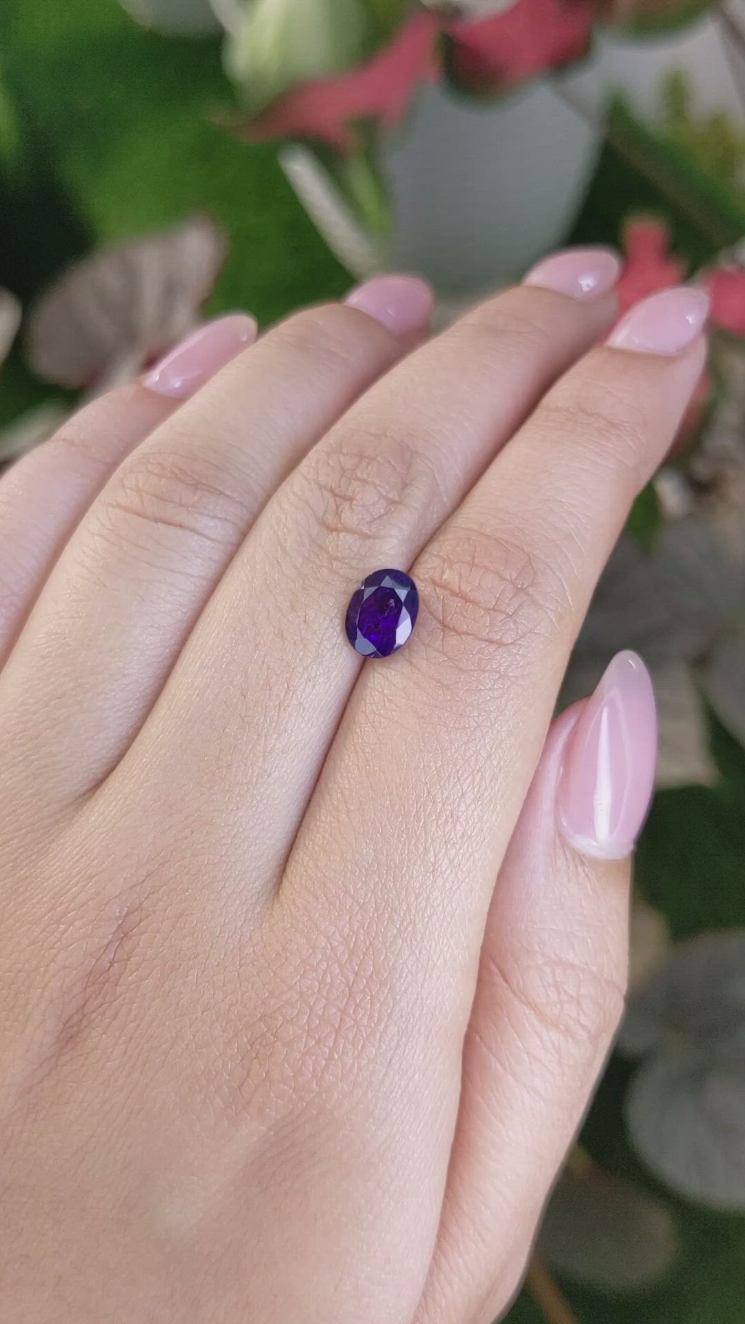 1.39 Ct. Purple Amethyst from Ceylon (Sri Lanka) Size Video