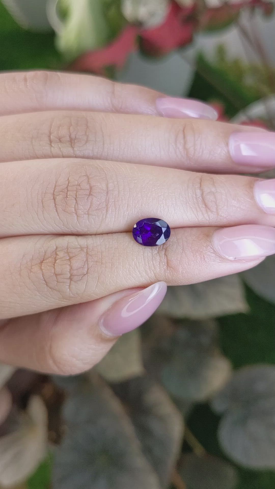 1.39 Ct. Purple Amethyst from Ceylon (Sri Lanka) Size Video