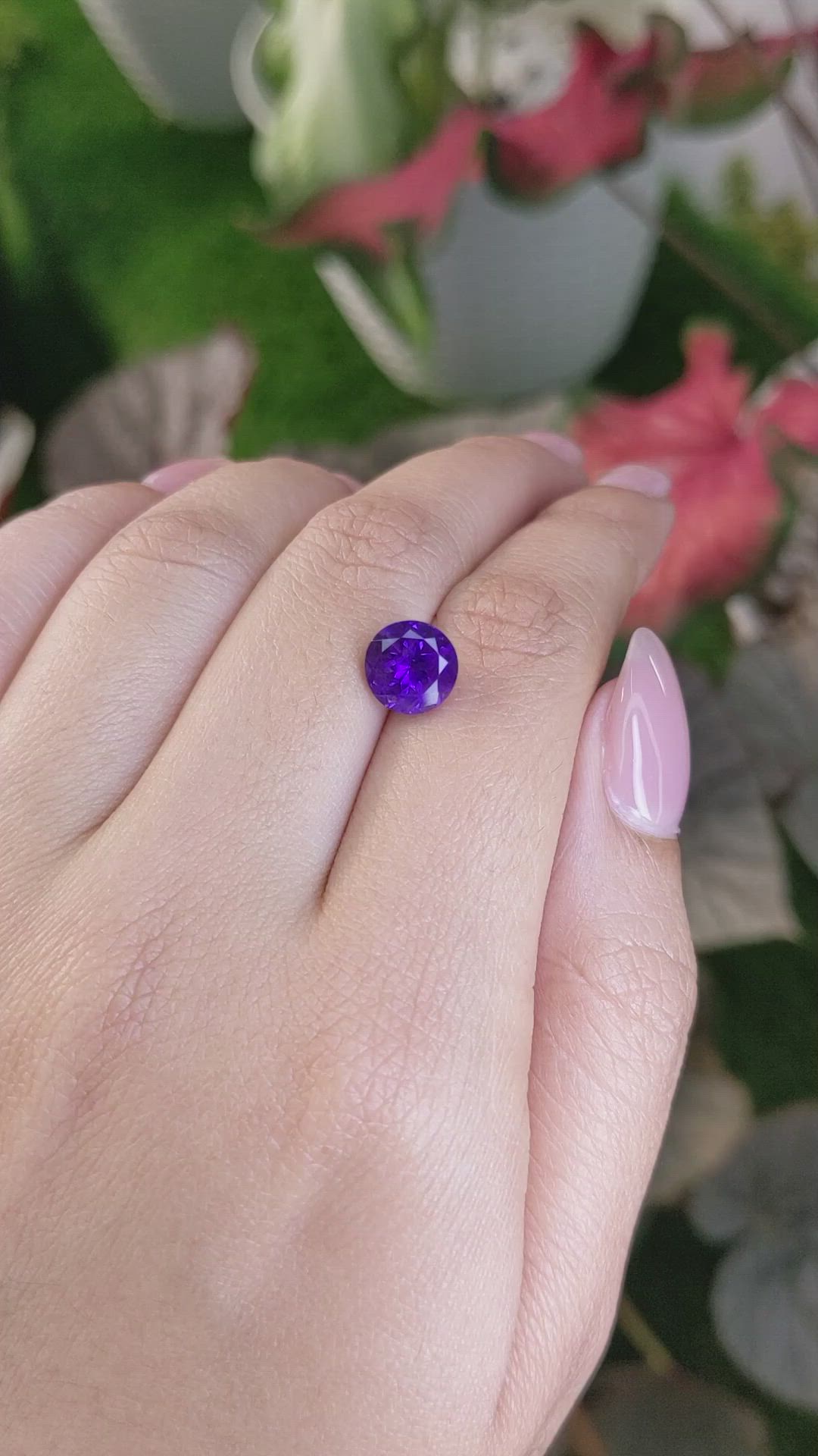 2.22 Ct. Purple Amethyst from Ceylon (Sri Lanka) Size Video