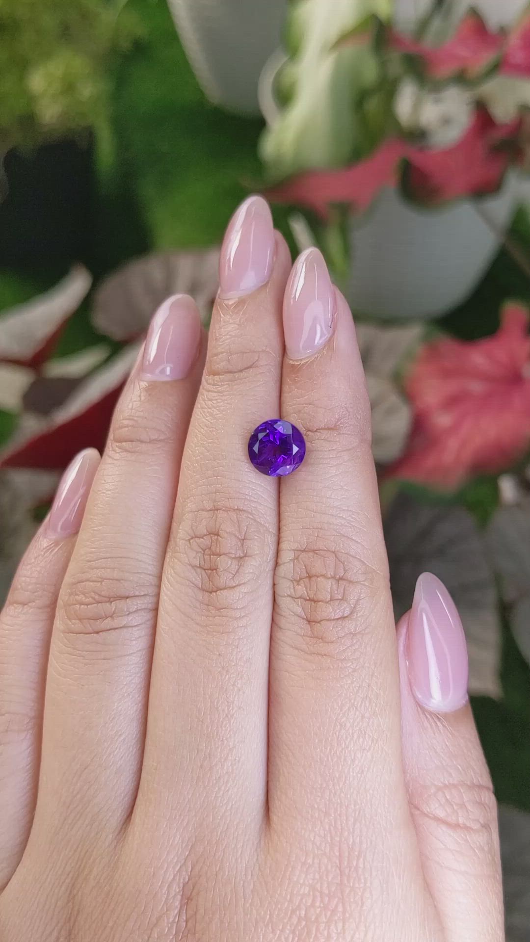 2.22 Ct. Purple Amethyst from Ceylon (Sri Lanka) Size Video