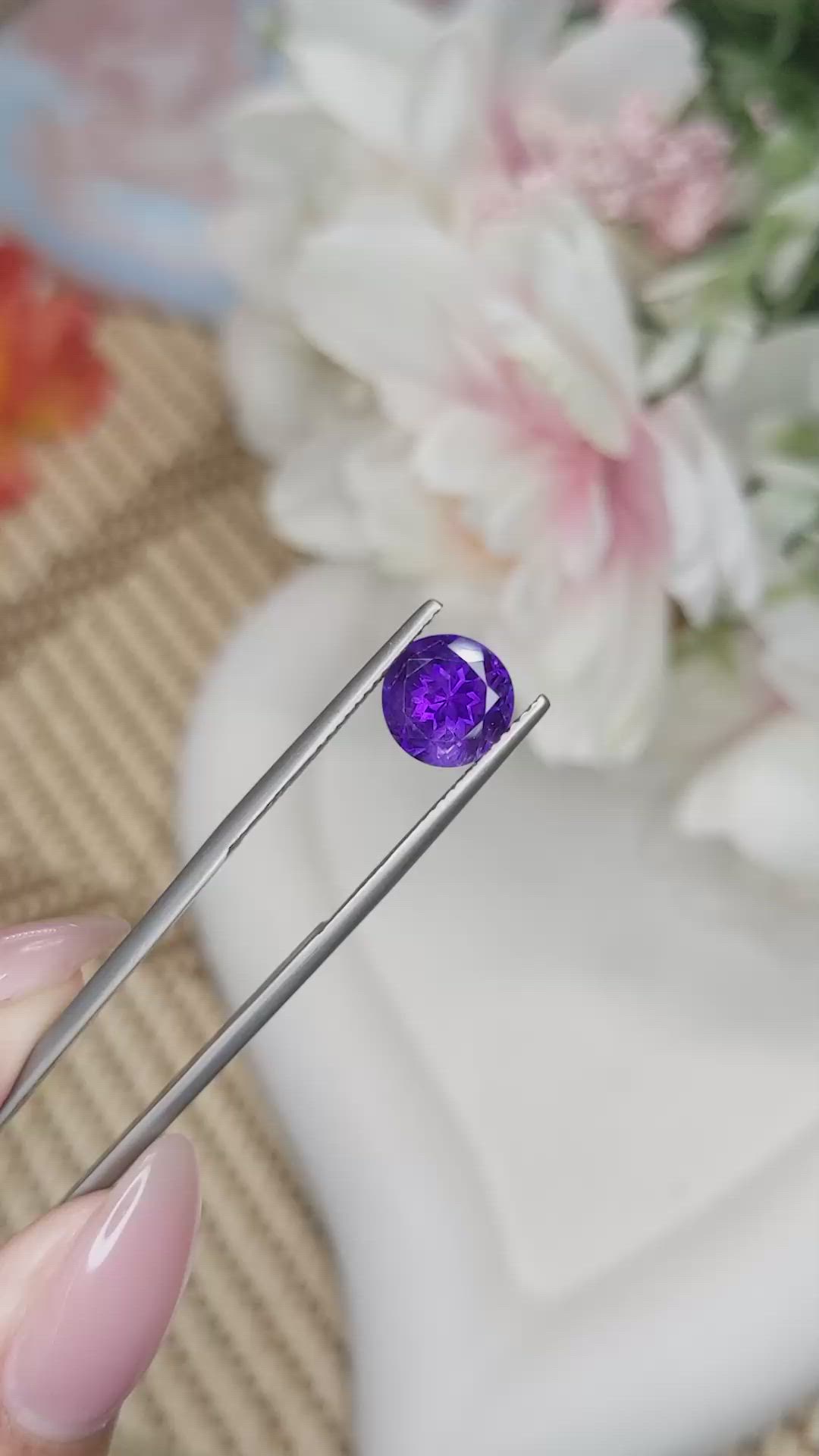 2.22 Ct. Purple Amethyst from Ceylon (Sri Lanka) Size Video