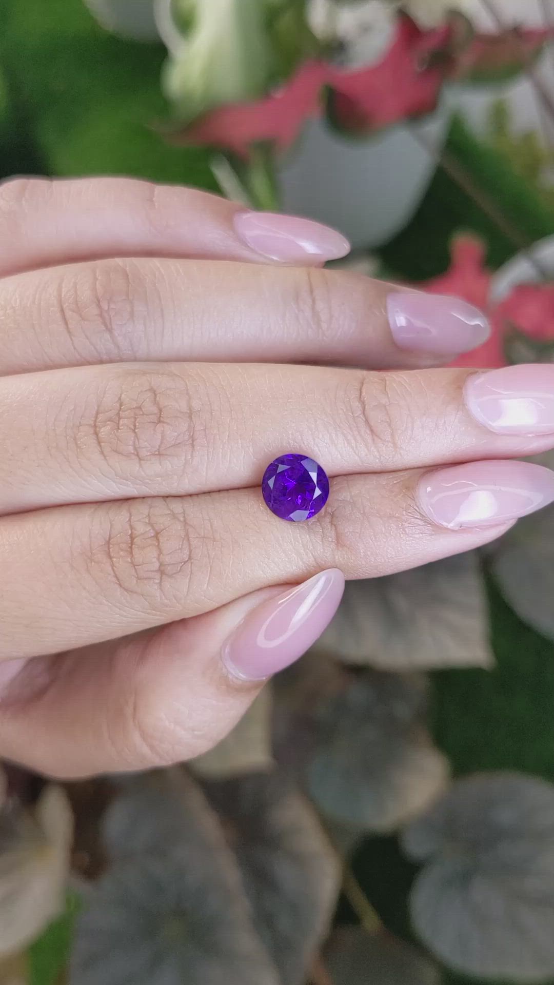 2.22 Ct. Purple Amethyst from Ceylon (Sri Lanka) Size Video