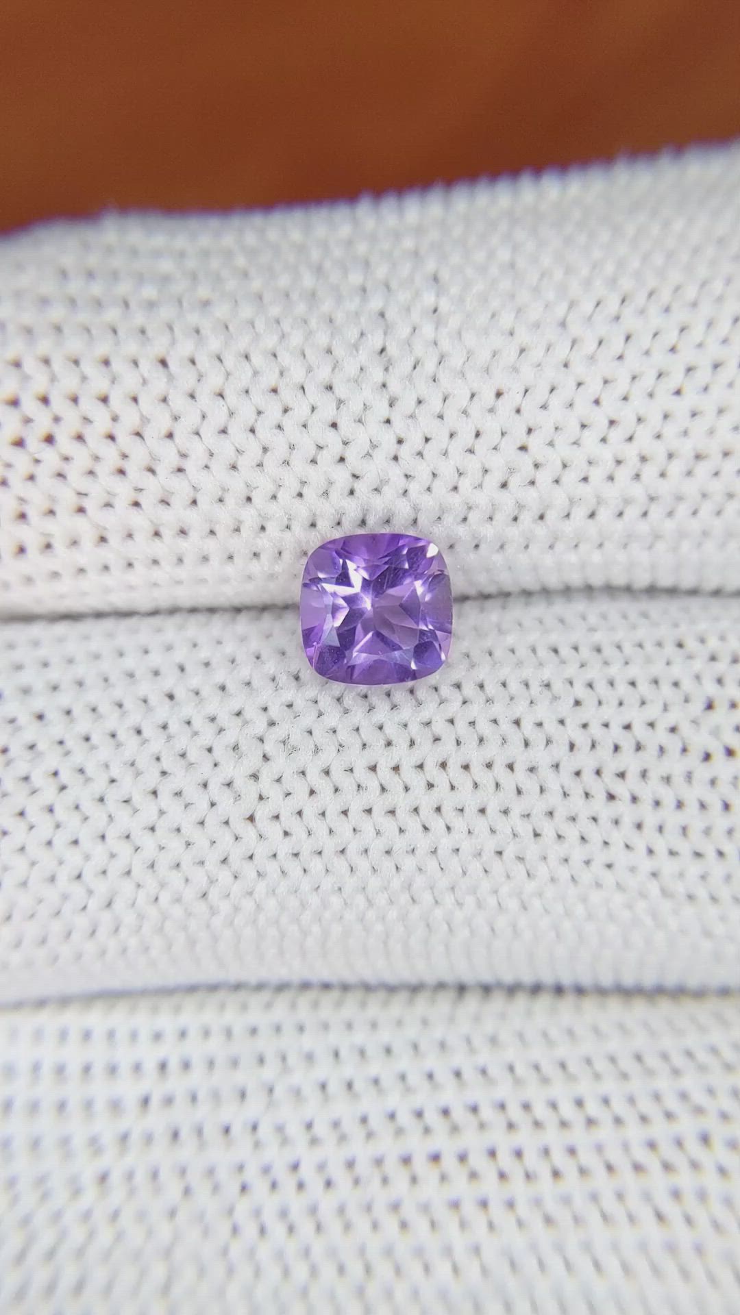0.96 Ct. Purple Amethyst from Ceylon (Sri Lanka) Size Video