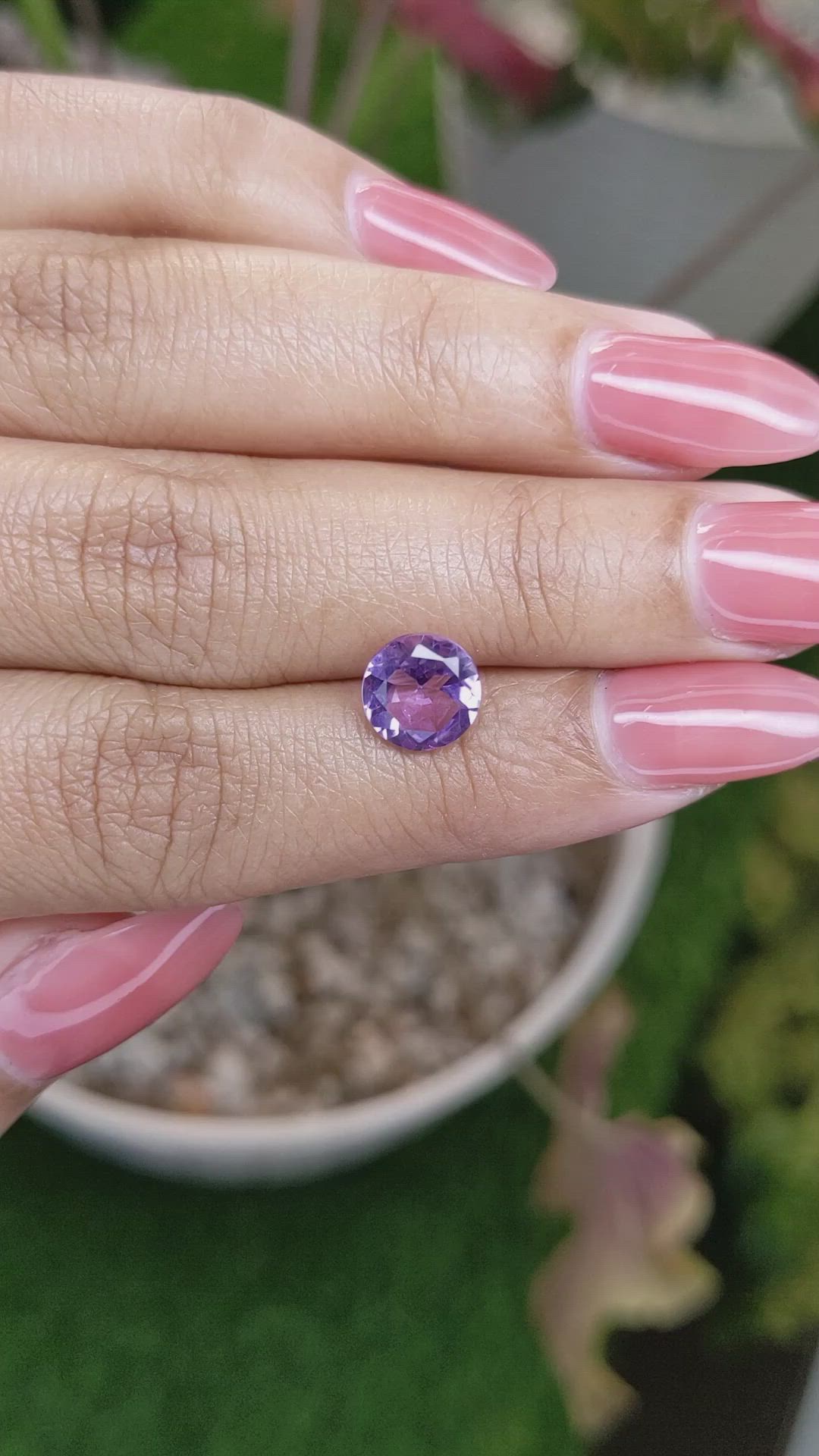 1.72 Ct. Purple Amethyst from Ceylon (Sri Lanka) Size Video
