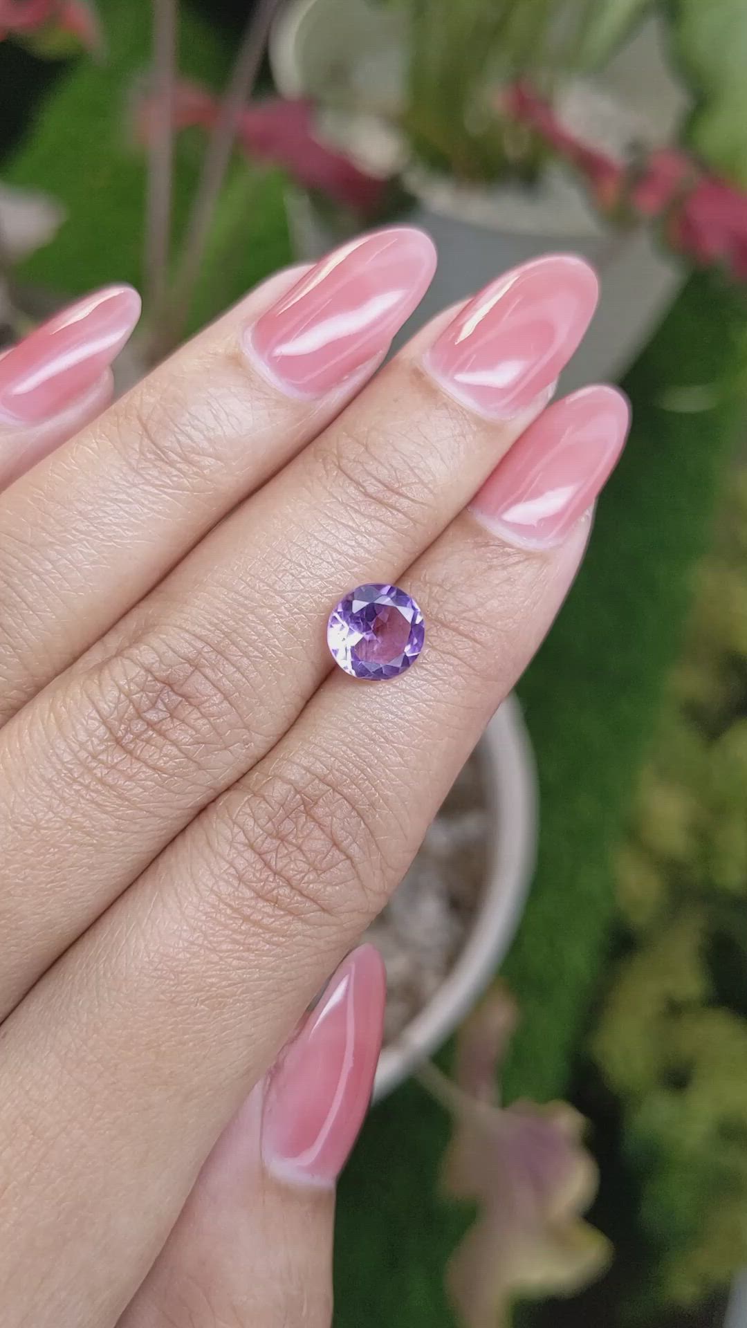 1.72 Ct. Purple Amethyst from Ceylon (Sri Lanka) Size Video