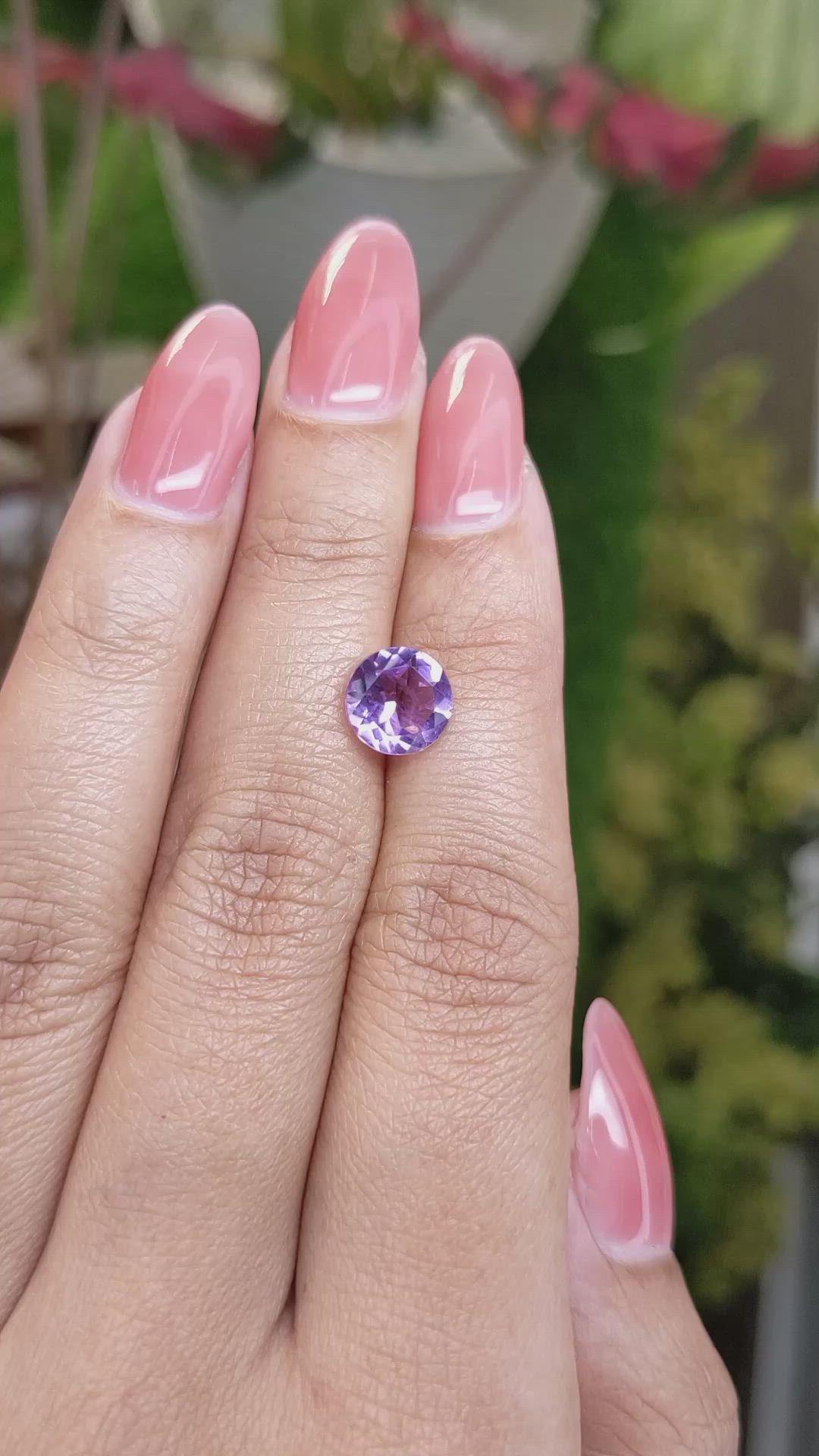 1.72 Ct. Purple Amethyst from Ceylon (Sri Lanka) Size Video