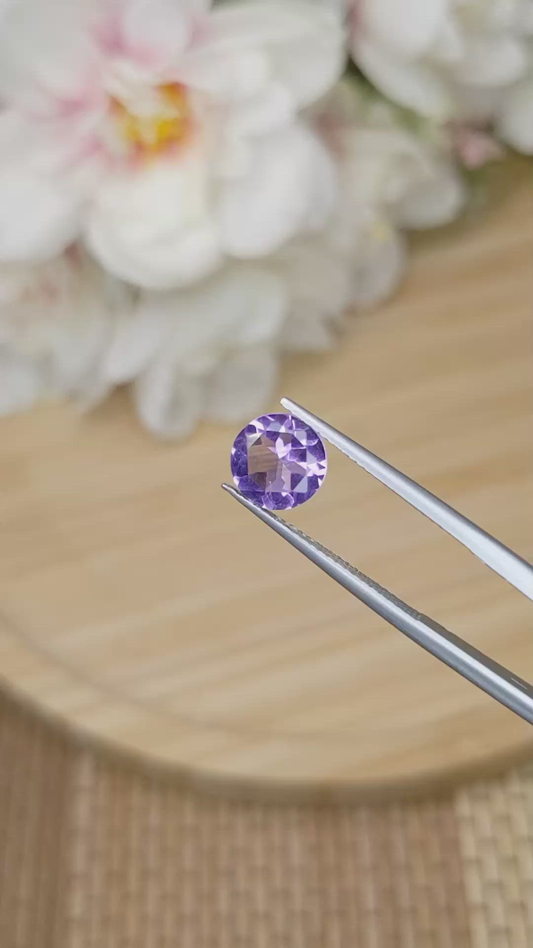 1.72 Ct. Purple Amethyst from Ceylon (Sri Lanka) Size Video