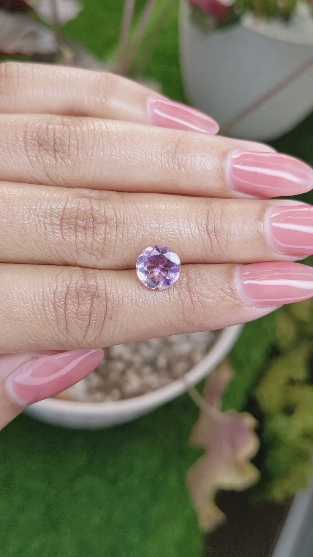 2.01 Ct. Purple Amethyst from Ceylon (Sri Lanka) Size Video