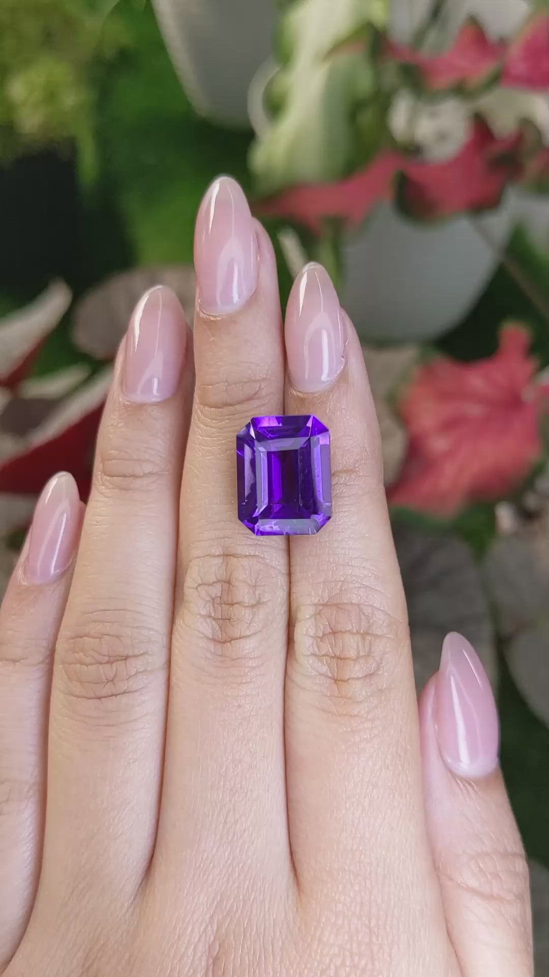 11.22 Ct. Purple Amethyst from Ceylon (Sri Lanka) Size Video