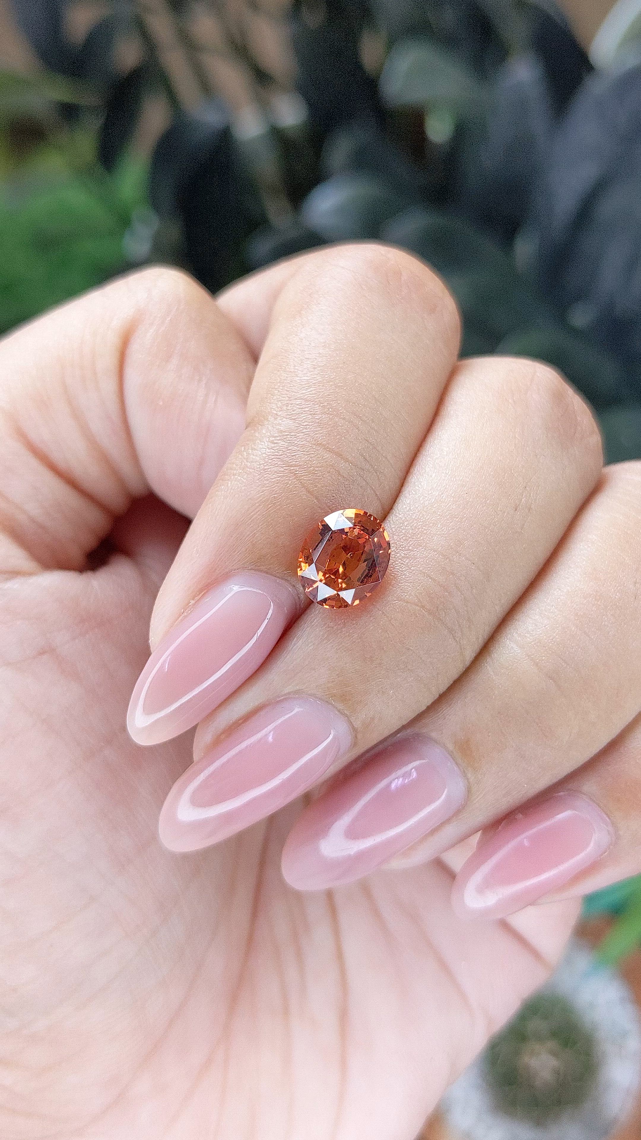 2.26 Ct. Orange Spessartite Garnet from Tanzania Size Video