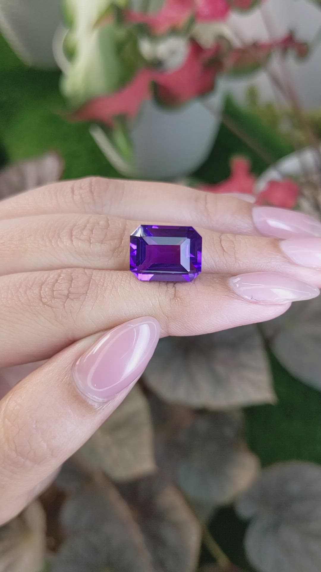 9.04 Ct. Purple Amethyst from Ceylon (Sri Lanka) Size Video