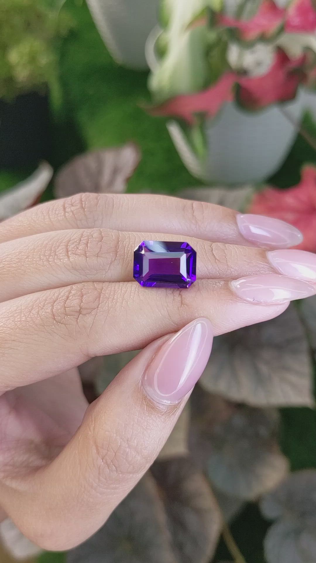 6.32 Ct. Purple Amethyst from Ceylon (Sri Lanka) Size Video