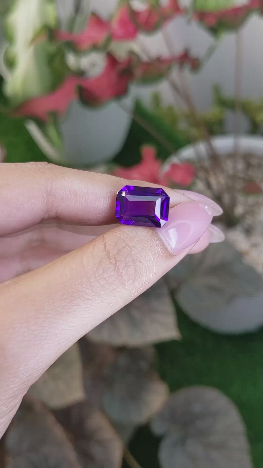 6.32 Ct. Purple Amethyst from Ceylon (Sri Lanka) Size Video