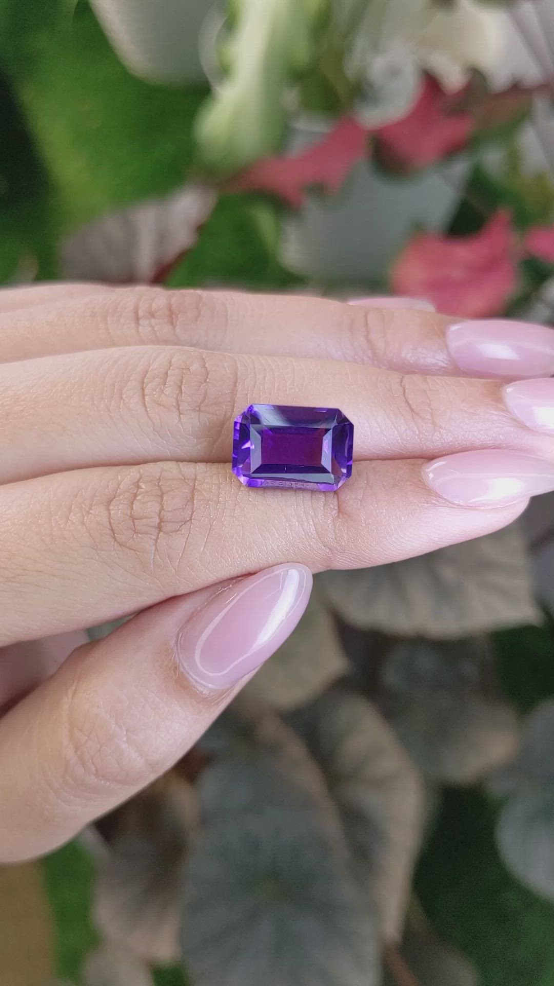 6.78 Ct. Purple Amethyst from Ceylon (Sri Lanka) Size Video