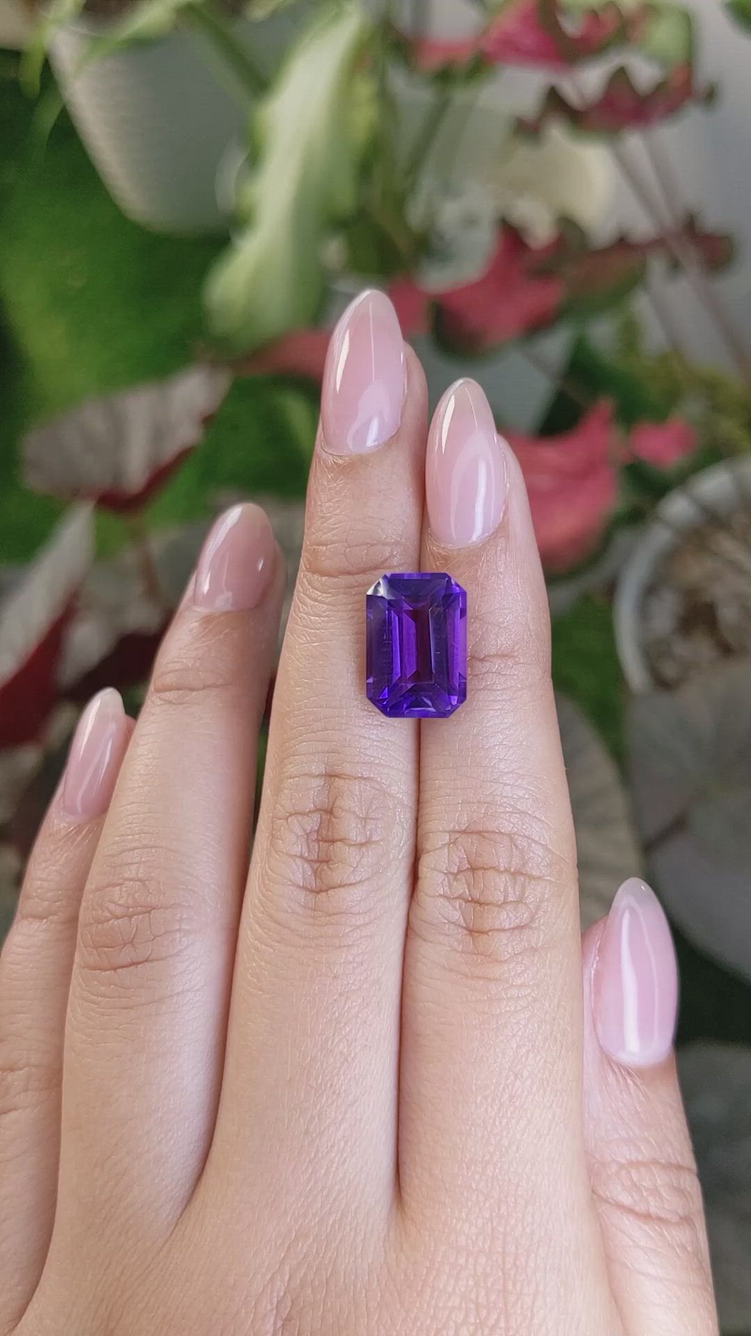 6.78 Ct. Purple Amethyst from Ceylon (Sri Lanka) Size Video