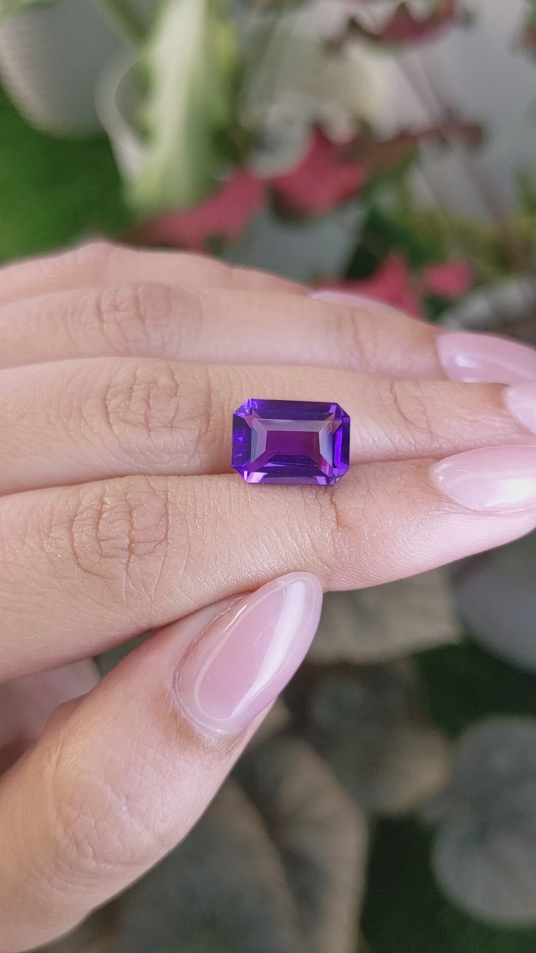 4.99 Ct. Purple Amethyst from Ceylon (Sri Lanka) Size Video