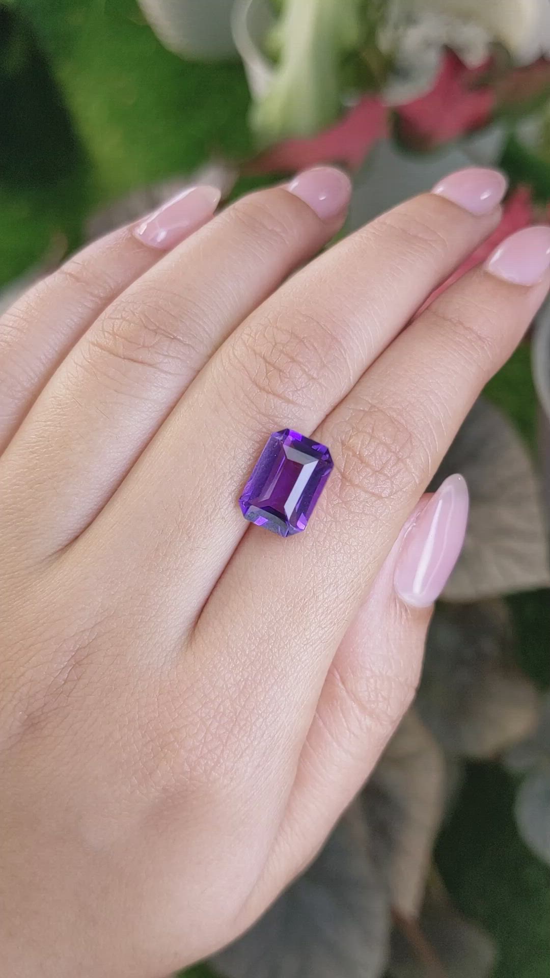 4.99 Ct. Purple Amethyst from Ceylon (Sri Lanka) Size Video