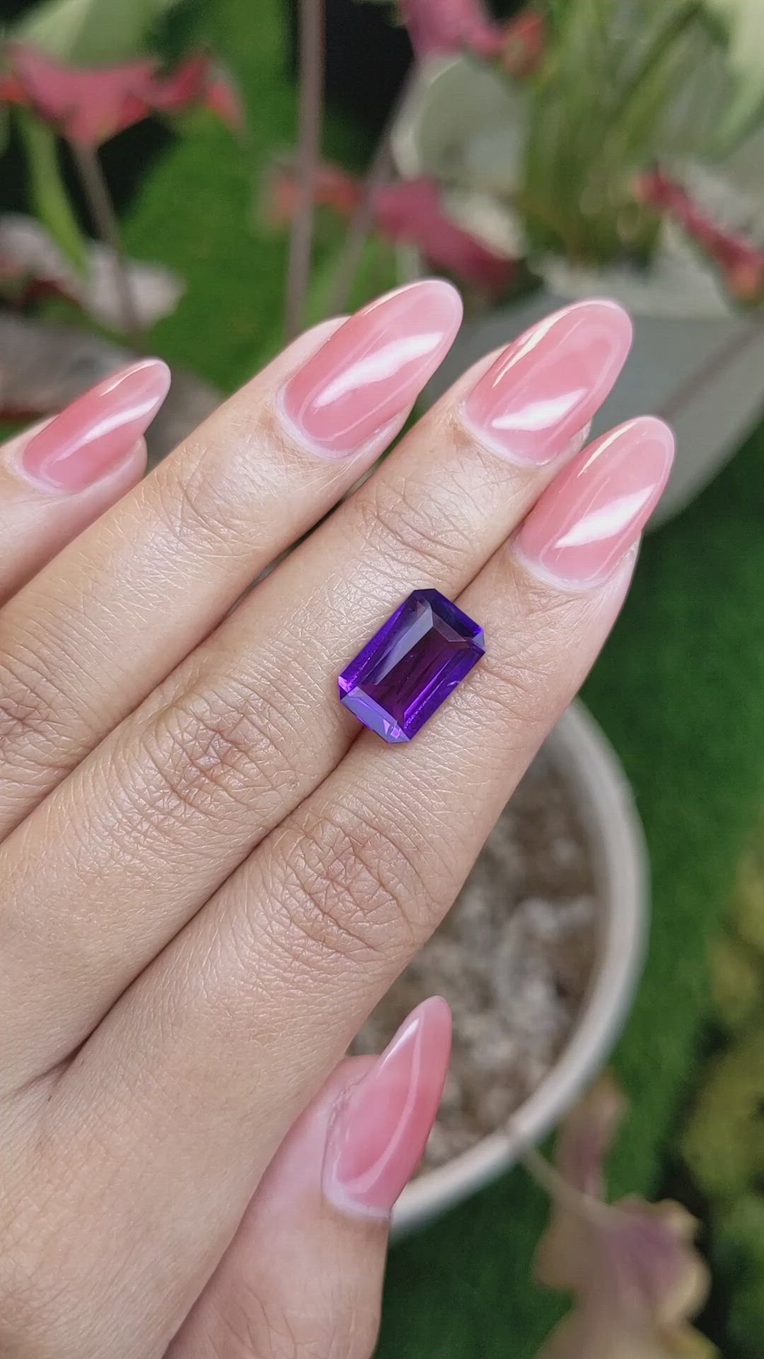 4.18 Ct. Purple Amethyst from Ceylon (Sri Lanka) Size Video