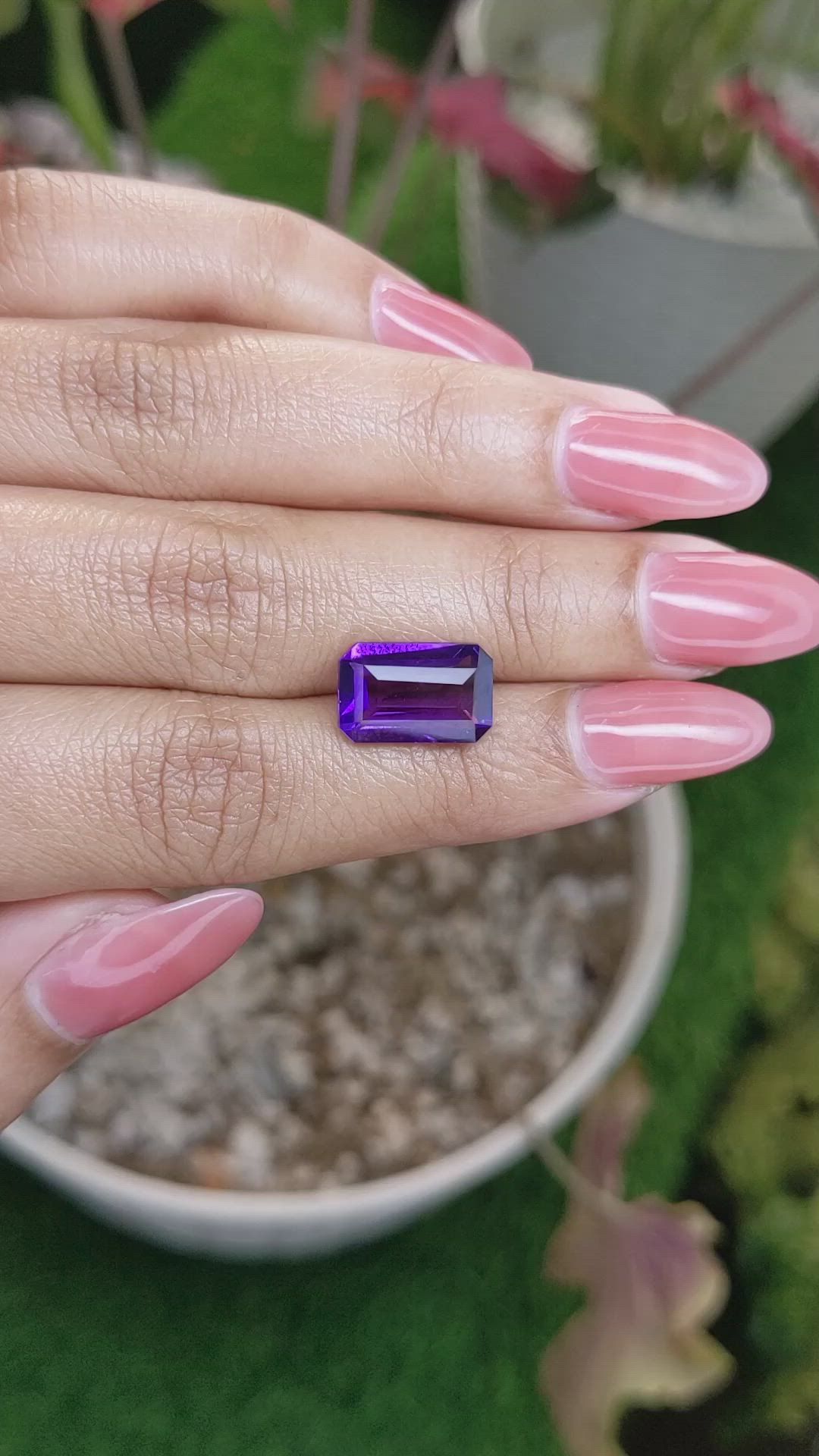 4.18 Ct. Purple Amethyst from Ceylon (Sri Lanka) Size Video