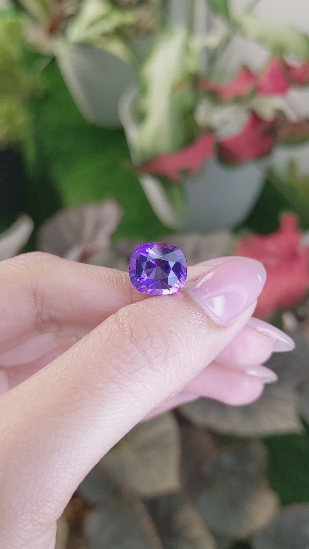 6.31 Ct. Purple Amethyst from Madagascar Size Video