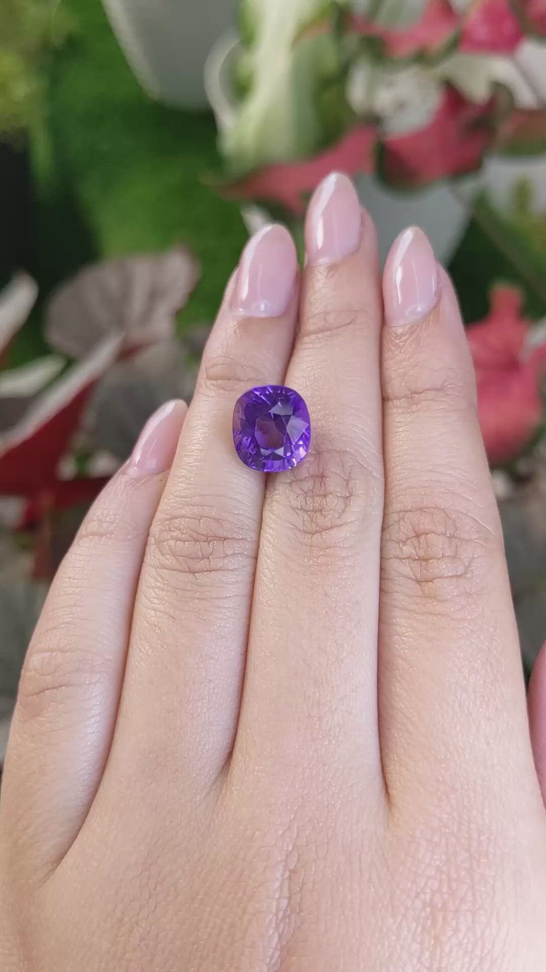 6.31 Ct. Purple Amethyst from Madagascar Size Video