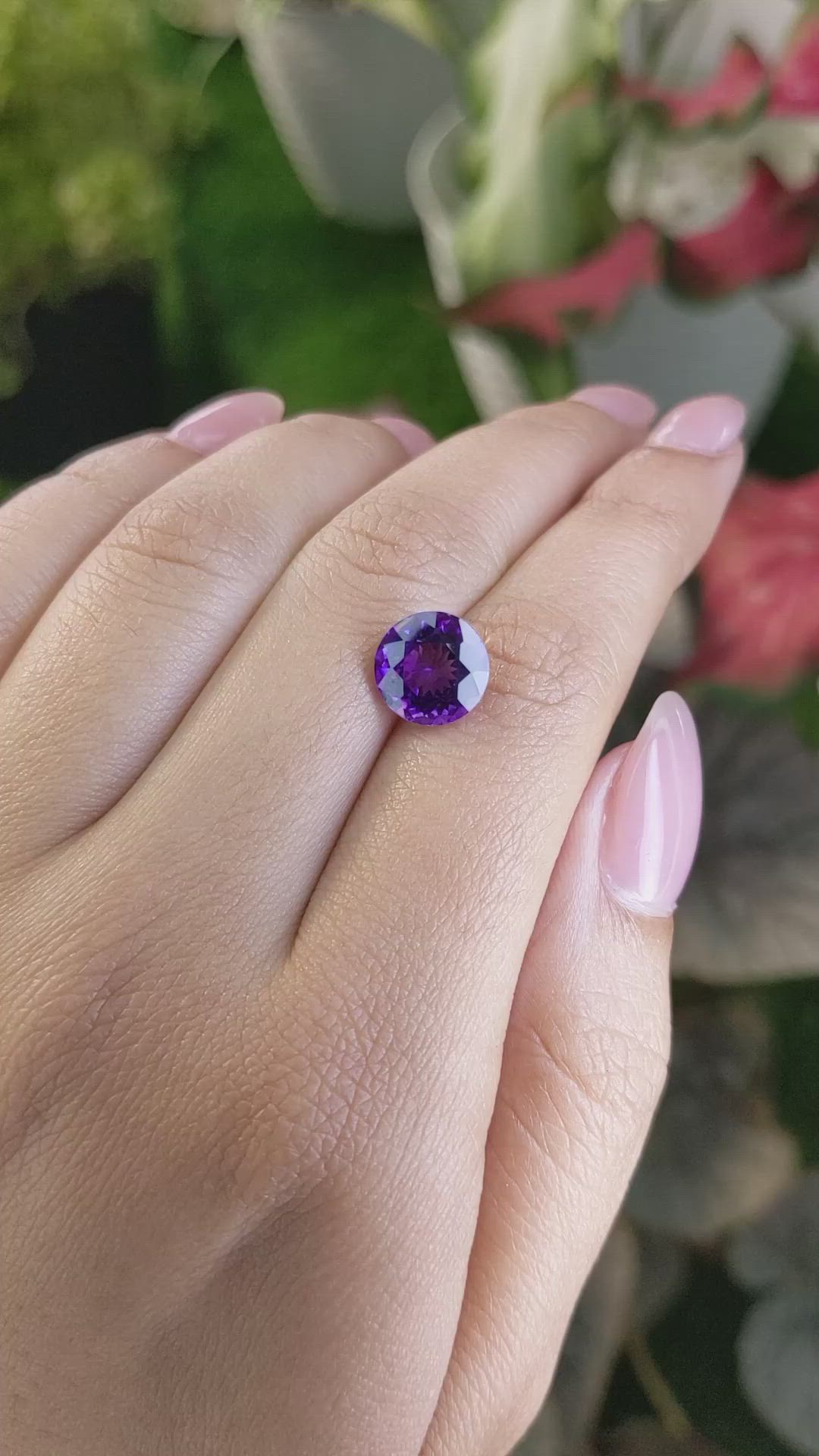 2.77 Ct. Amethyst from Madagascar Size Video