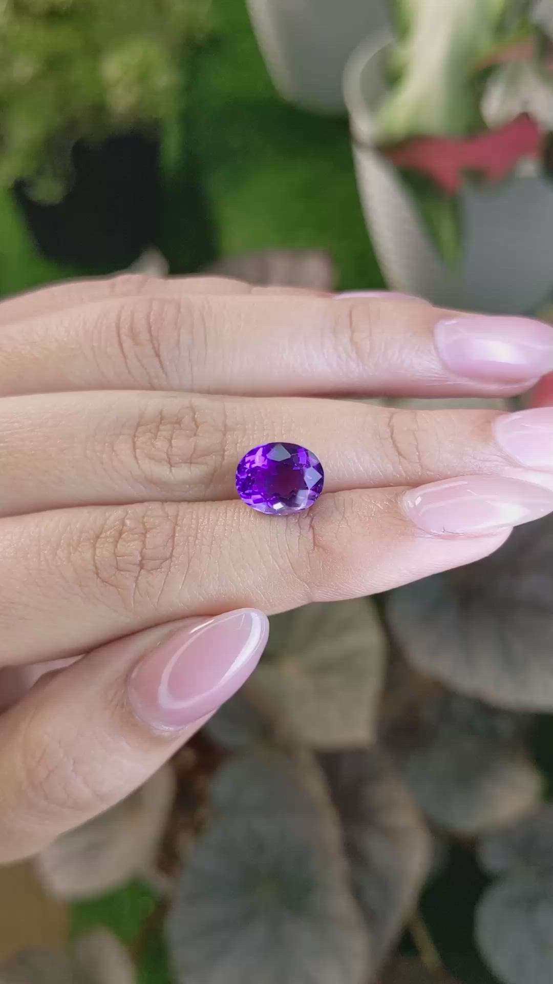 3.20 Ct. Amethyst from Madagascar Size Video