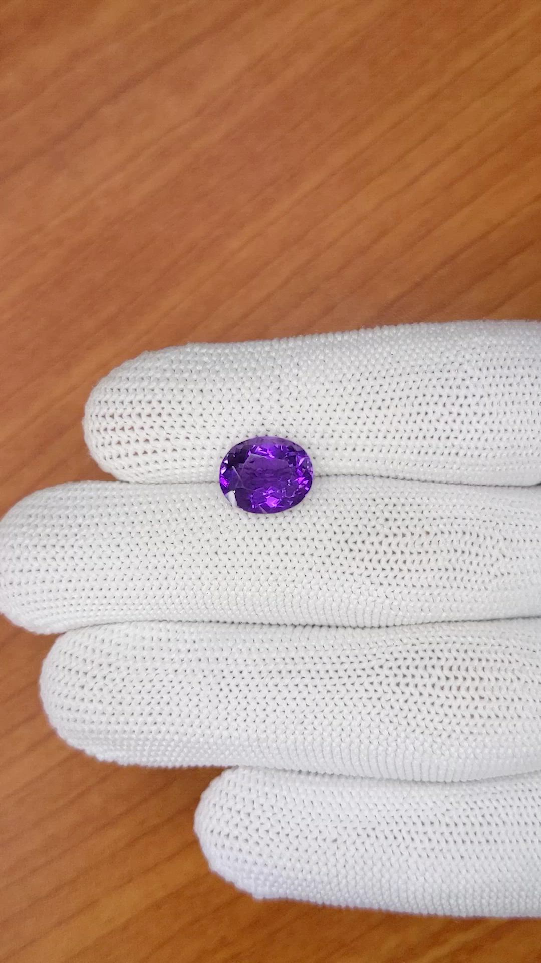 3.20 Ct. Amethyst from Madagascar Size Video
