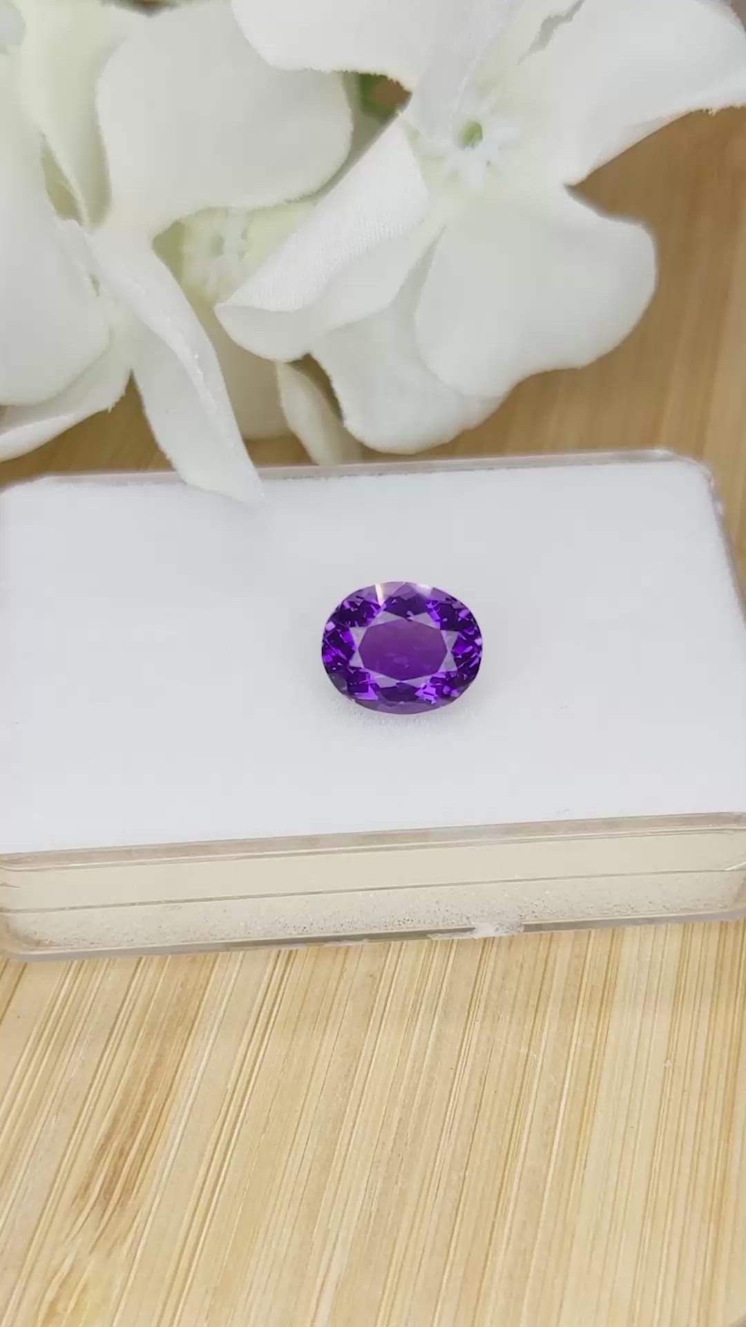 3.20 Ct. Amethyst from Madagascar Size Video