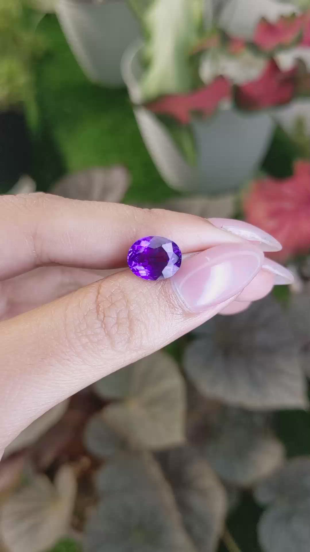 3.20 Ct. Amethyst from Madagascar Size Video