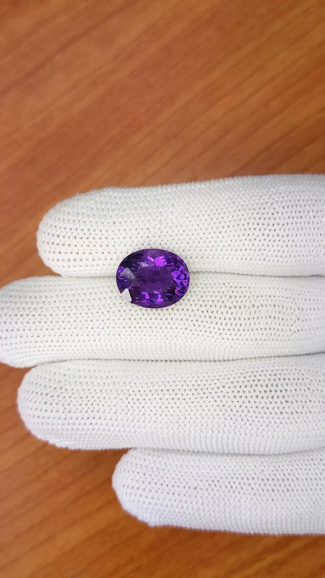 5.42 Ct. Purple Amethyst from Madagascar Size Video