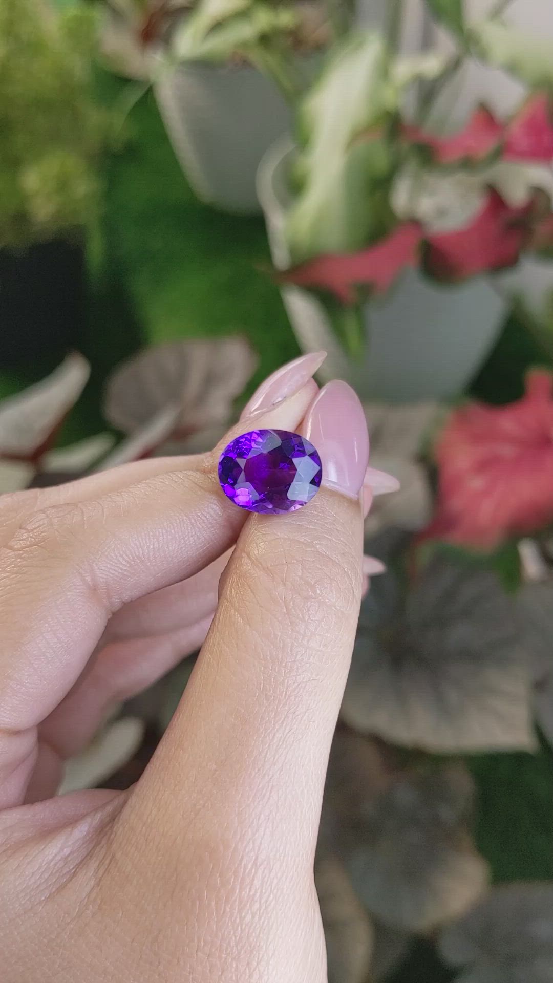 5.42 Ct. Purple Amethyst from Madagascar Size Video