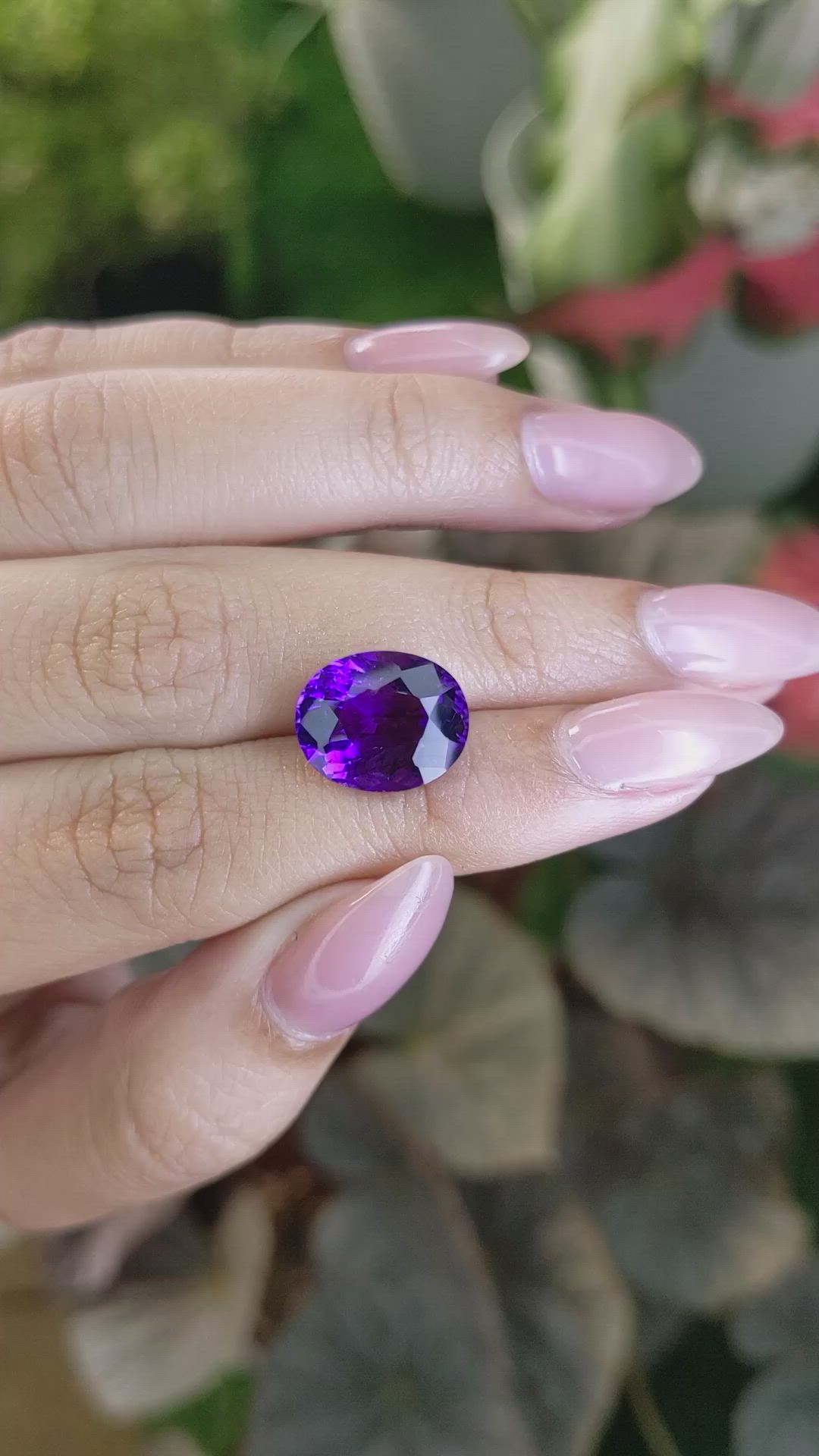 5.42 Ct. Purple Amethyst from Madagascar Size Video