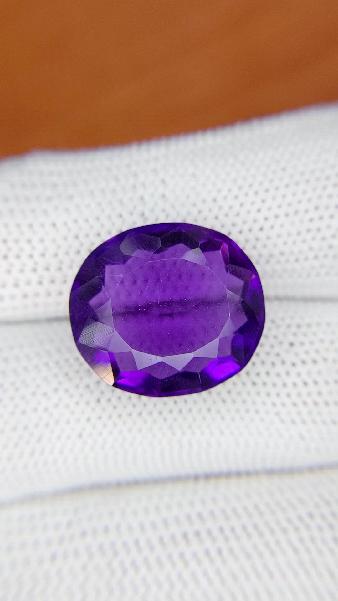 14.78 Ct. Purple Amethyst from Madagascar Size Video