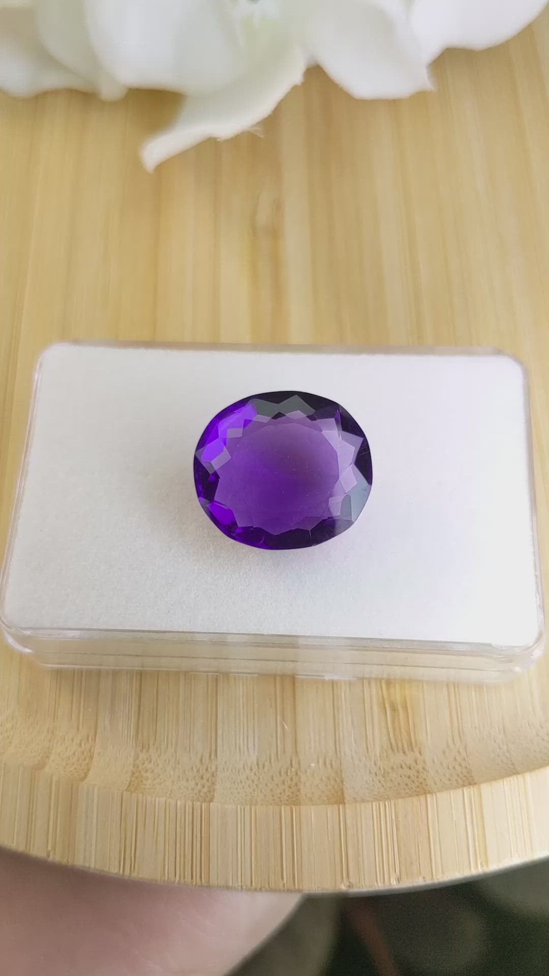 14.78 Ct. Purple Amethyst from Madagascar Size Video