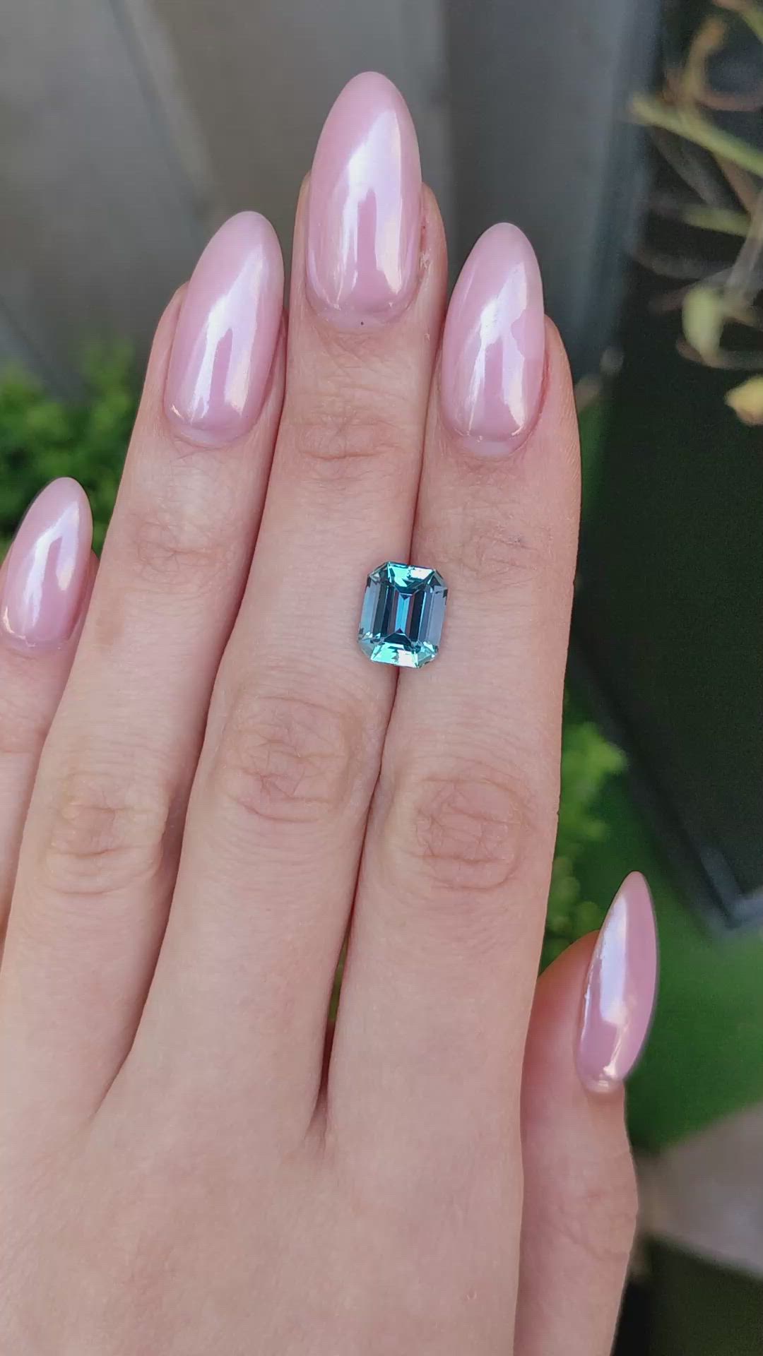 2.81 Ct. Blue Aquamarine Size Video