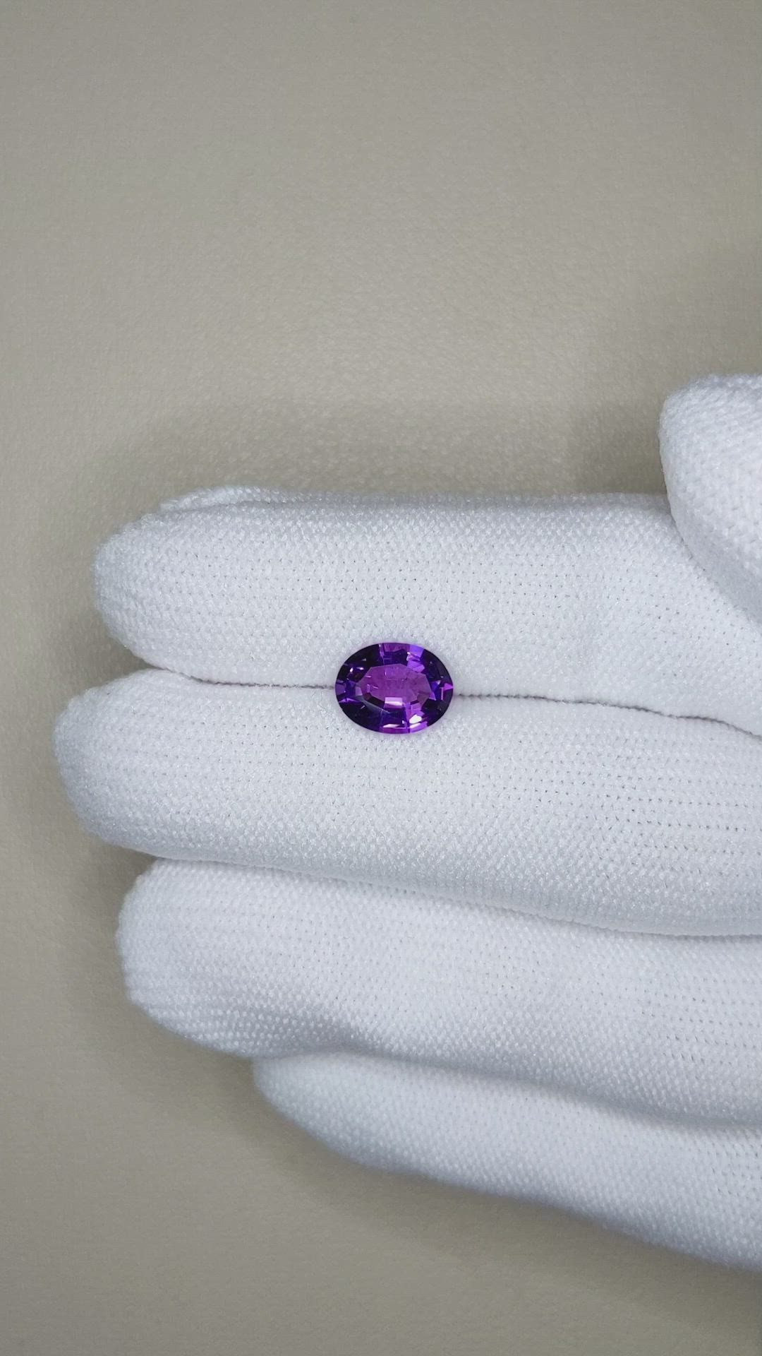 1.68 Ct. Purple Amethyst from Brazil Size Video