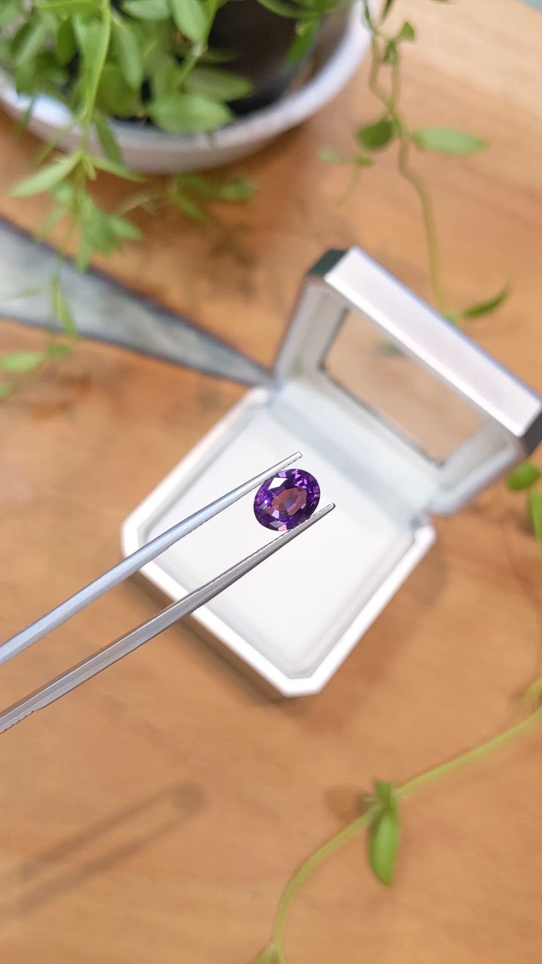 1.68 Ct. Purple Amethyst from Brazil Size Video