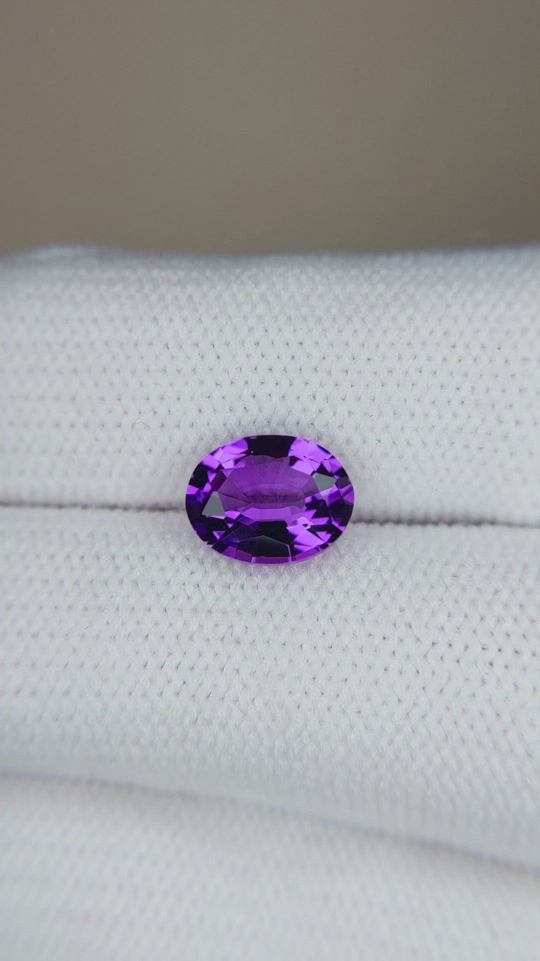 1.68 Ct. Purple Amethyst from Brazil Size Video