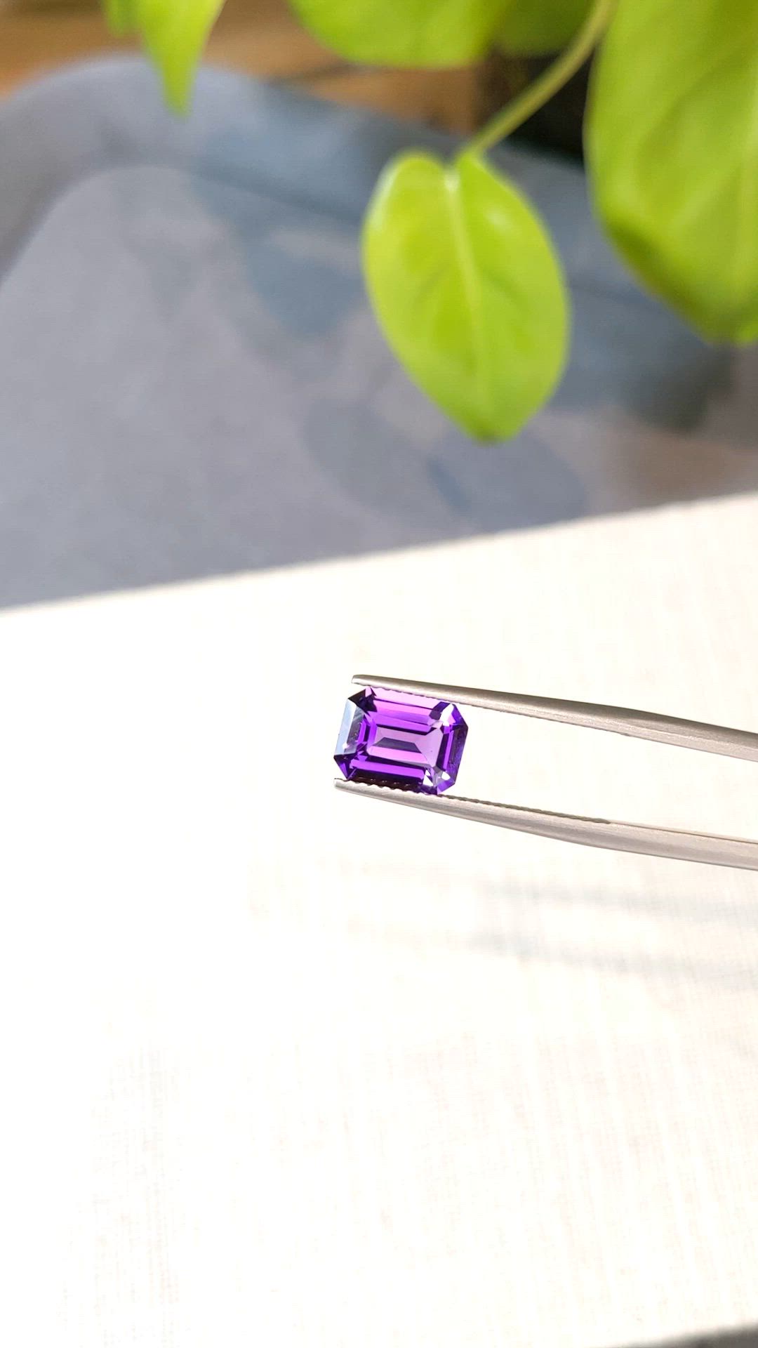 1.91 Ct. Purple Amethyst from Brazil Size Video