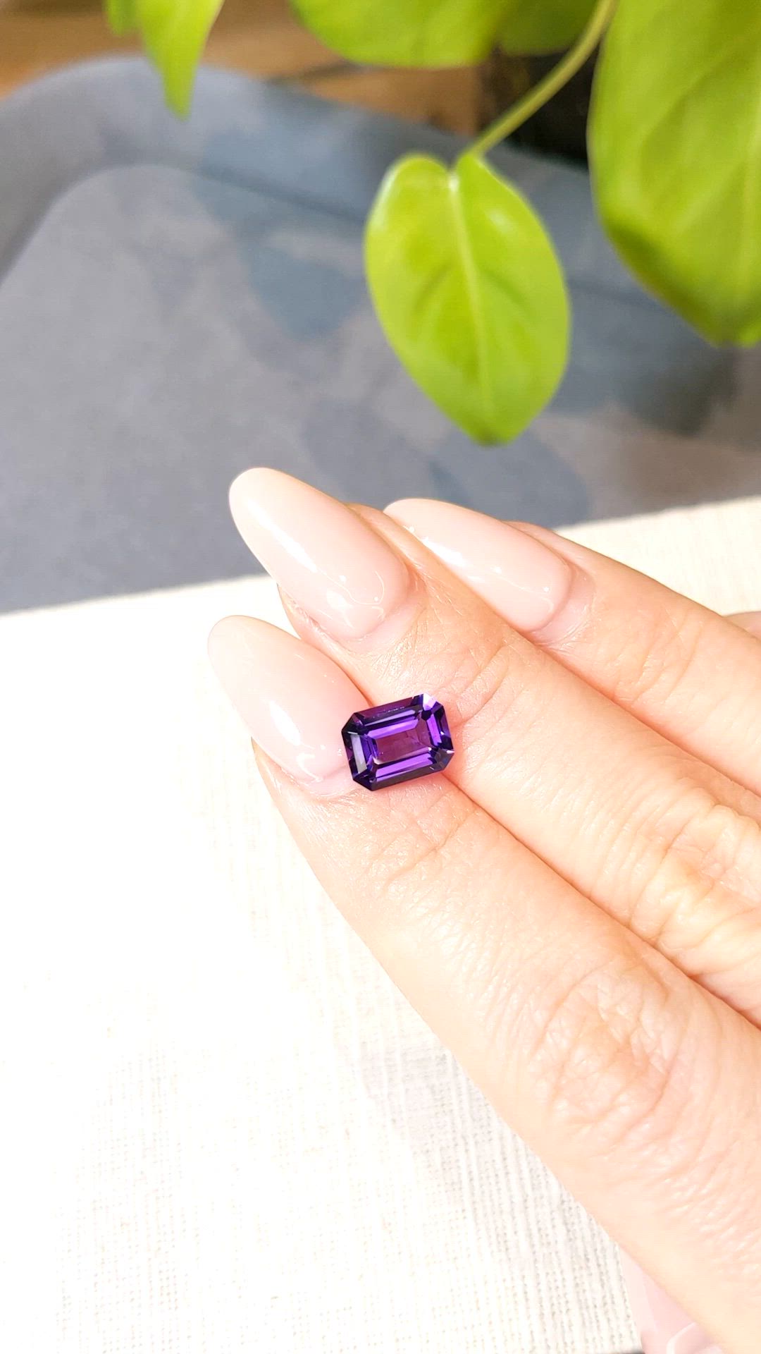 1.91 Ct. Purple Amethyst from Brazil Size Video