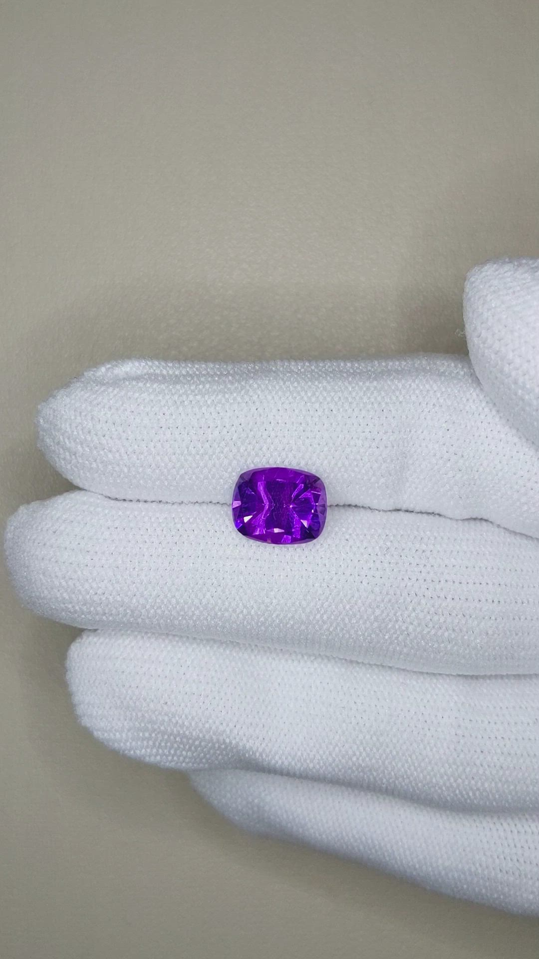 2.40 Ct. Purple Amethyst from Brazil Size Video