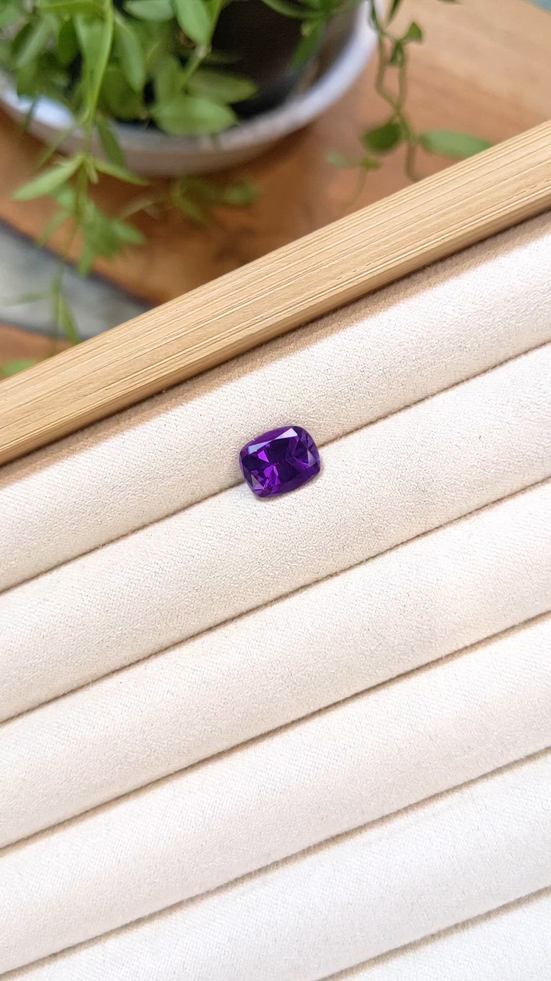 2.40 Ct. Purple Amethyst from Brazil Size Video