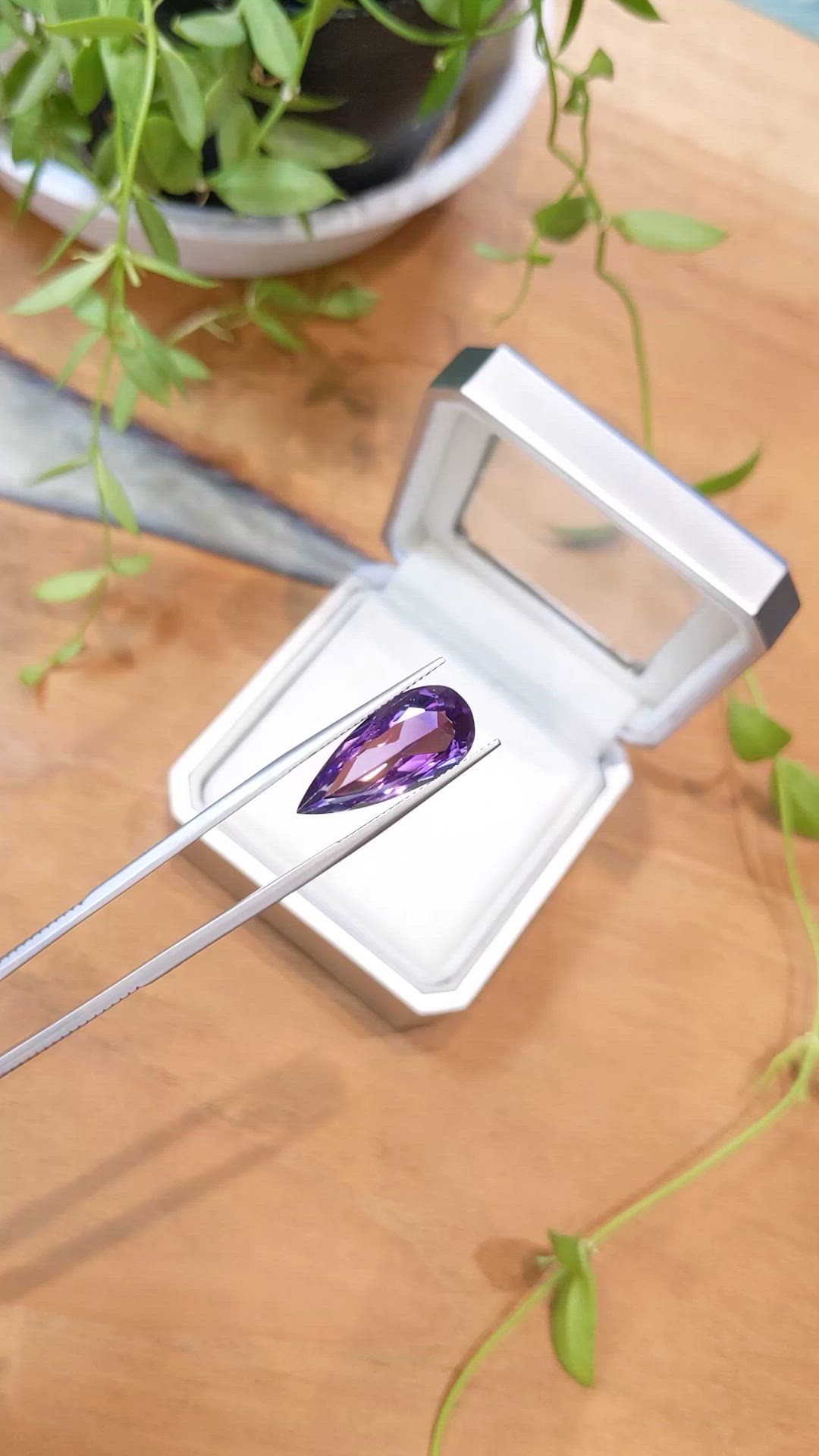 7.79 Ct. Purple Amethyst from Brazil Size Video