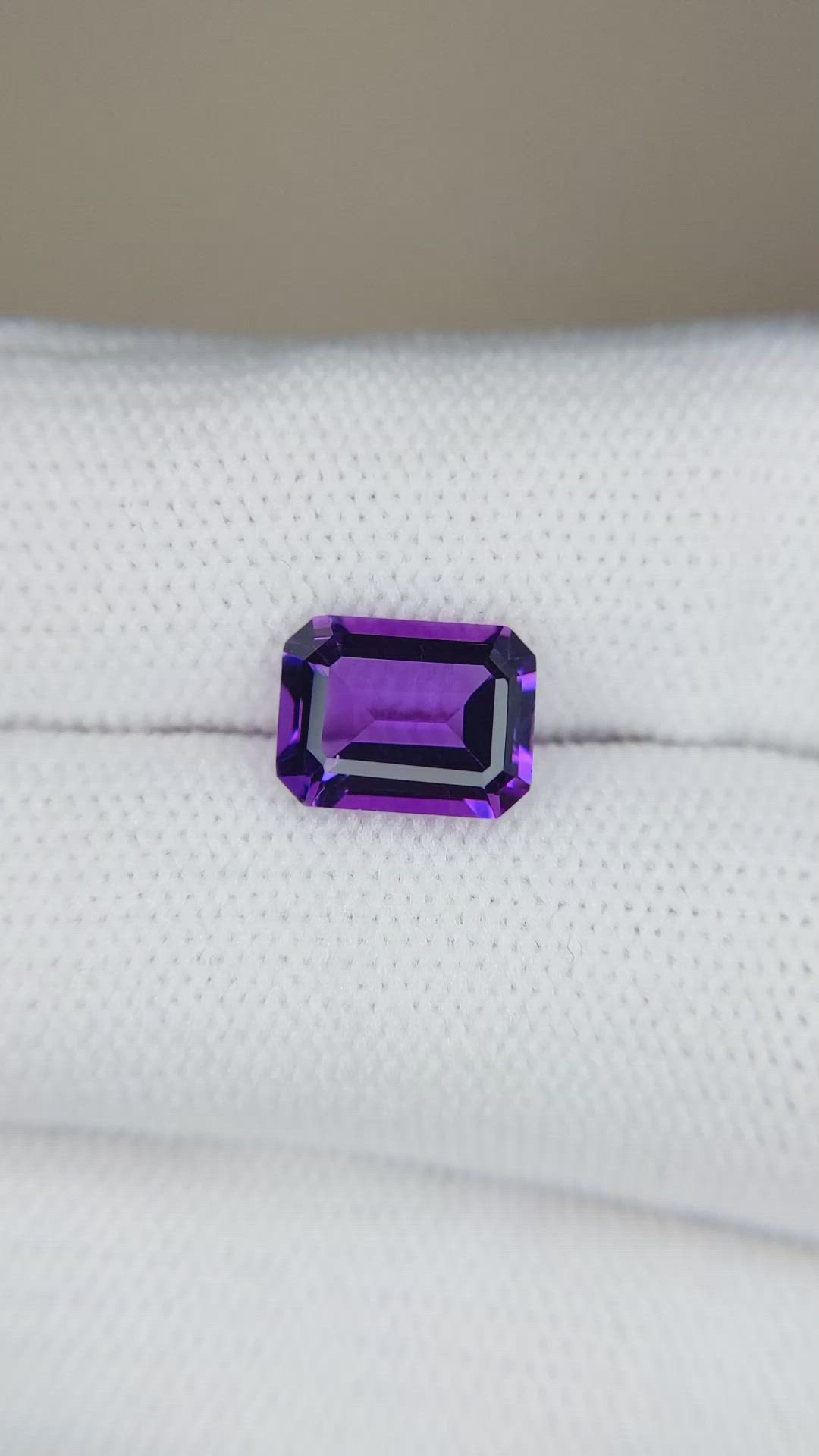 2.07 Ct. Purple Amethyst from Brazil Size Video