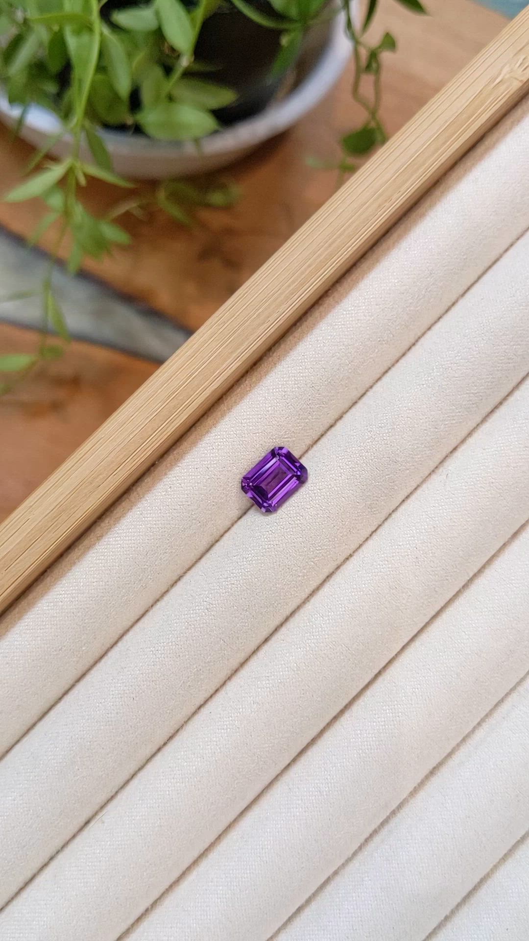 2.07 Ct. Purple Amethyst from Brazil Size Video