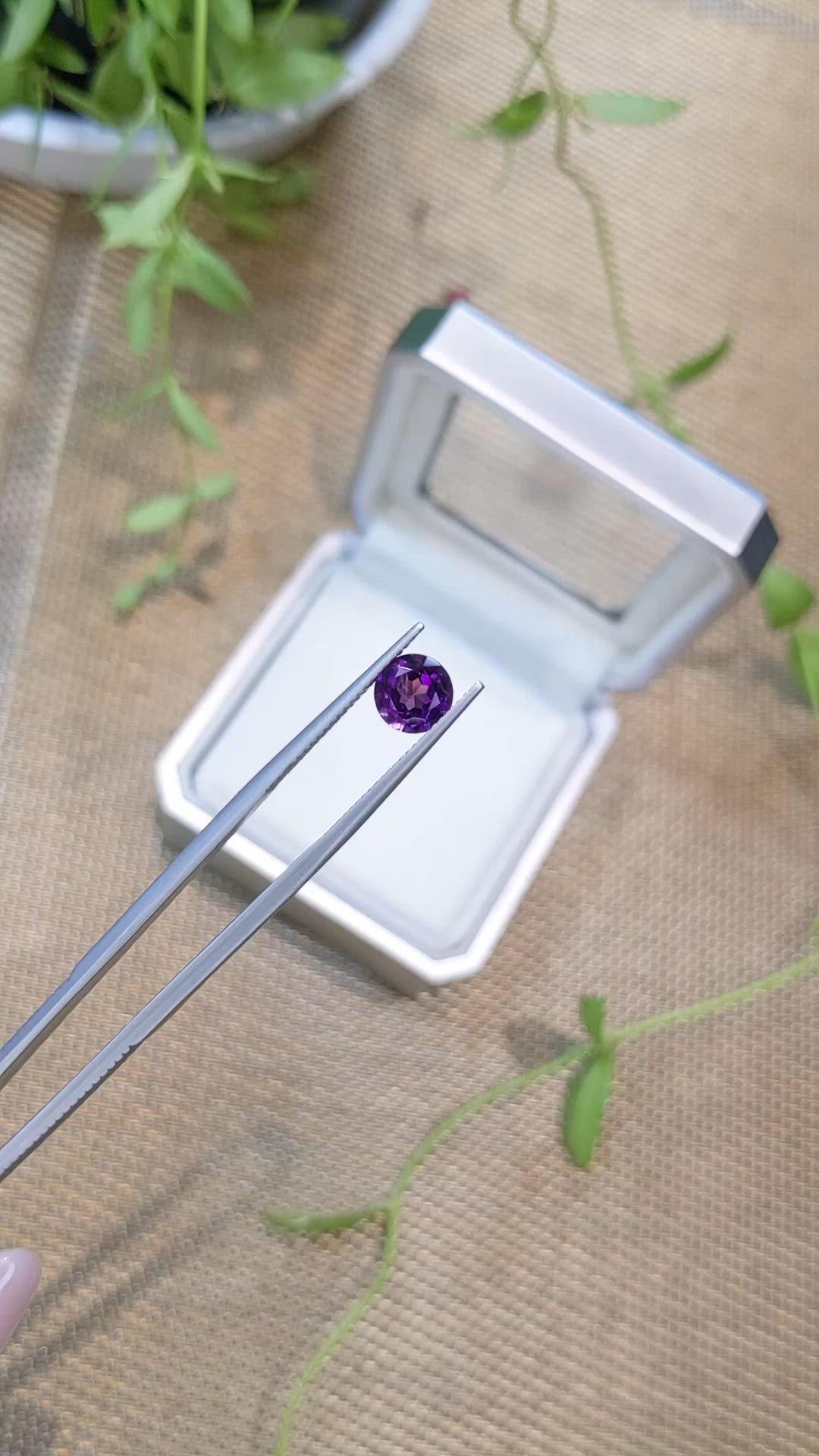 1.16 Ct. Purple Amethyst from Brazil Size Video