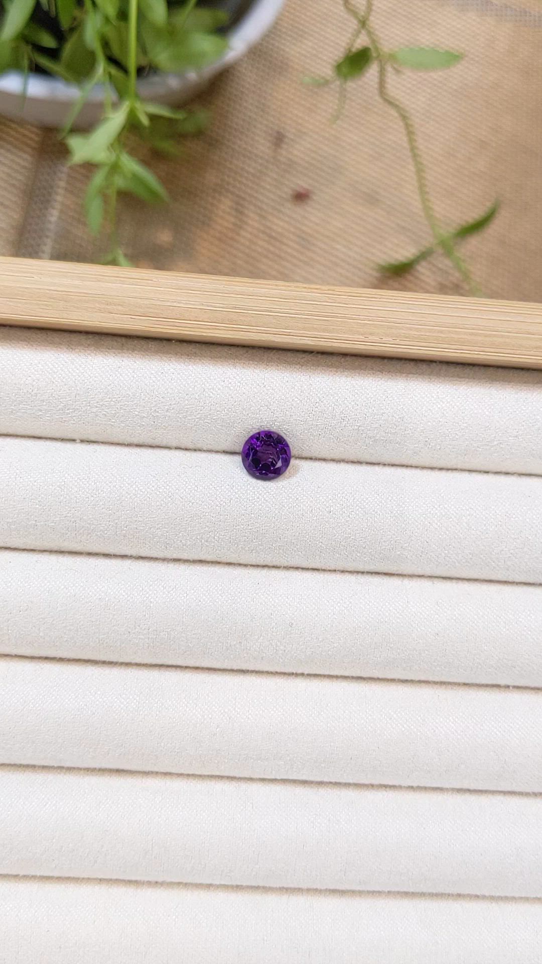 1.16 Ct. Purple Amethyst from Brazil Size Video