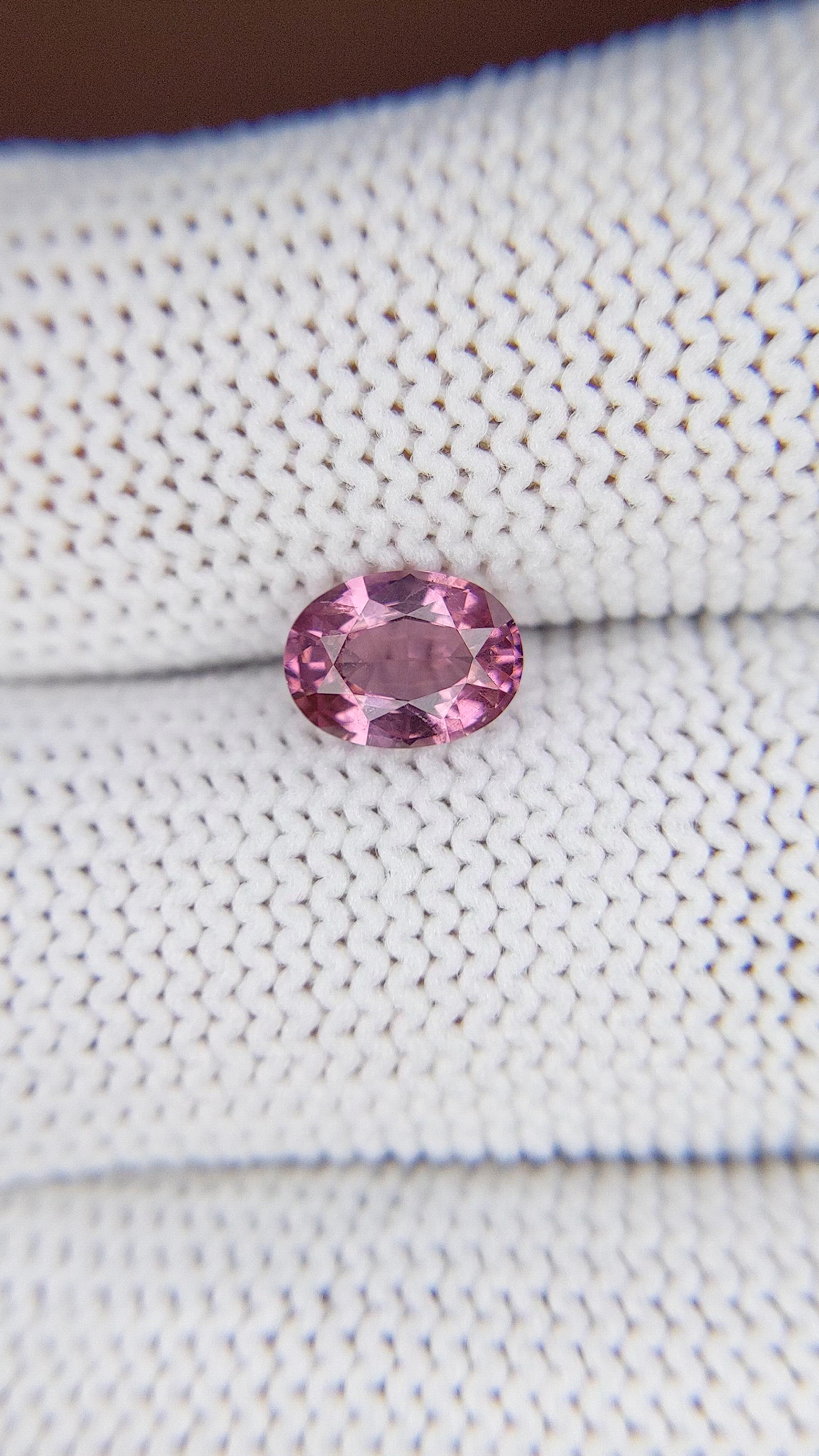 1.20 Ct. Purplish Pink Rhodolite Garnet from Ceylon (Sri Lanka) Size Video