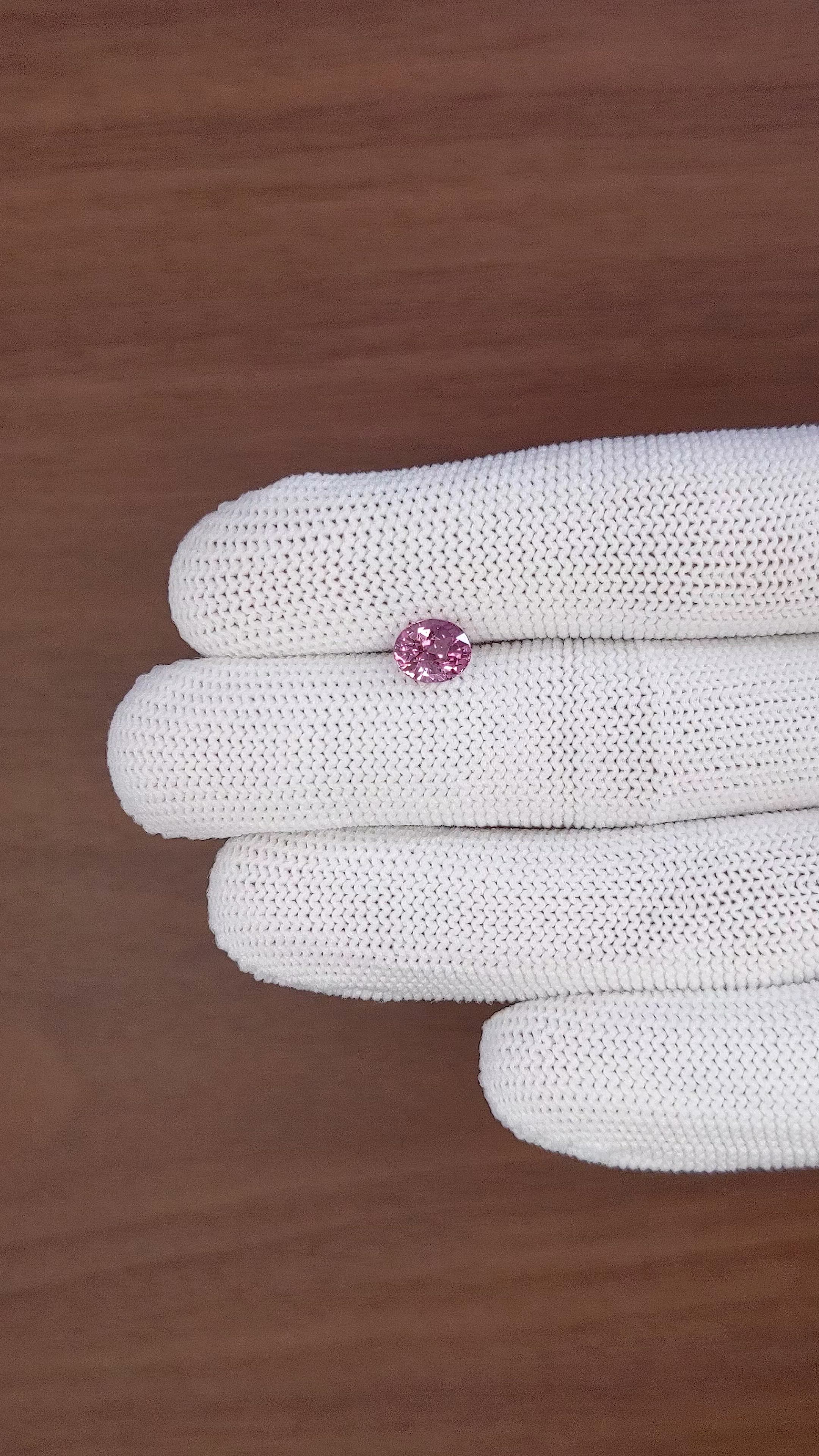 1.53 Ct. Purplish Pink Rhodolite Garnet from Ceylon (Sri Lanka) Size Video